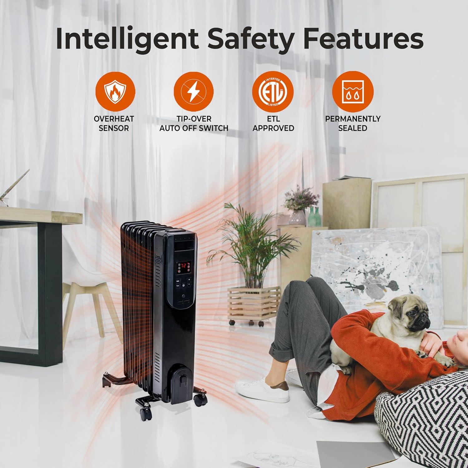 Calefactor de Radiador Comfort Zone 1500W Digital Aceite