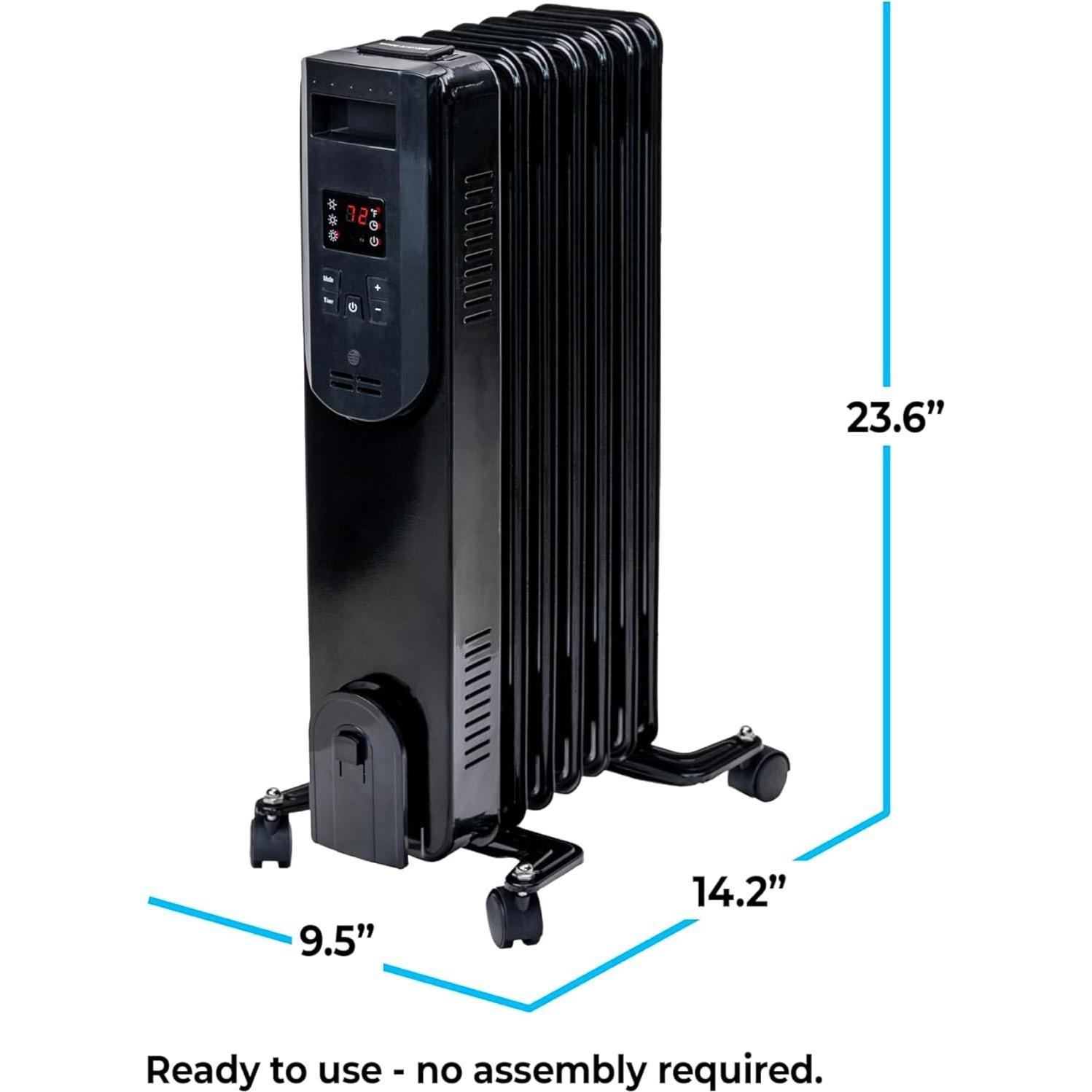 Calefactor de Radiador Comfort Zone 1500W Digital Aceite