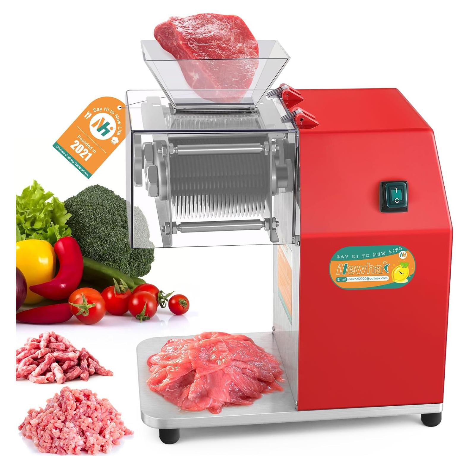 Cortadora de Carne Newhai 850W Acero Inoxidable 10mm