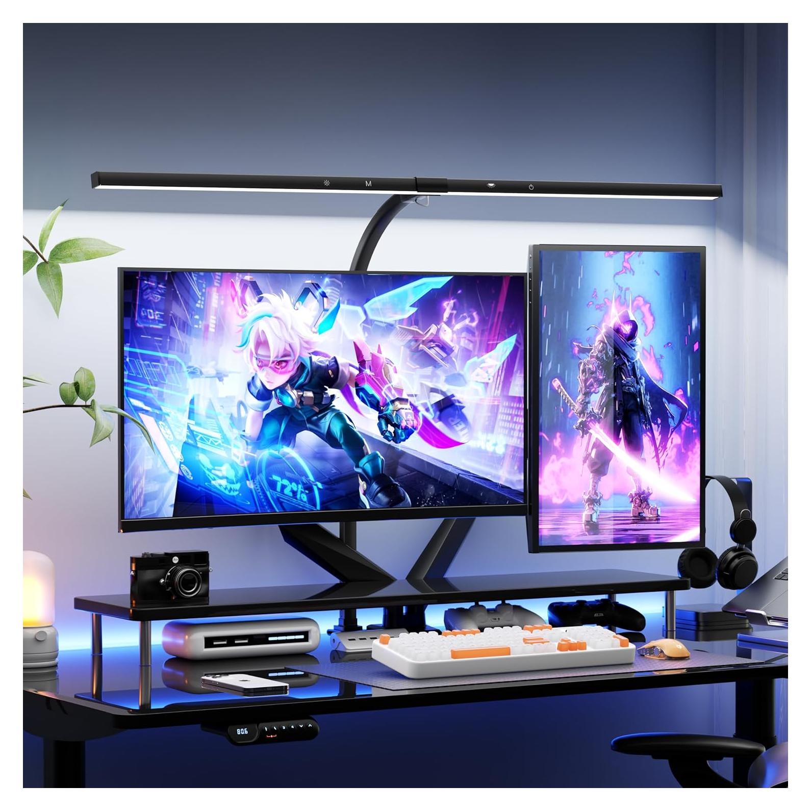 Lámpara de Escritorio LED Deeloop 80cm 24W Ajustable con Abrazadera