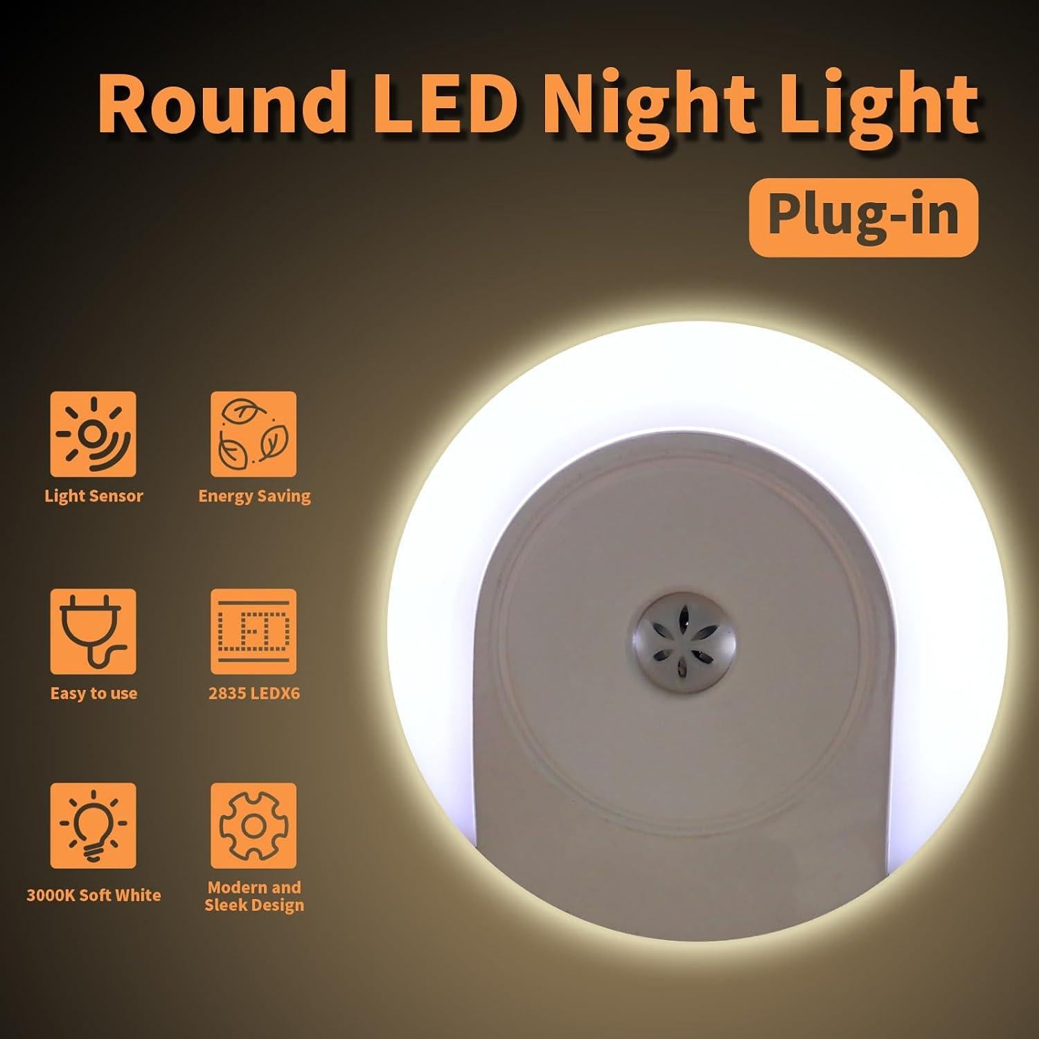 Luces Nocturnas LED MEIHUAXING, 2 Piezas, Sensor Automático