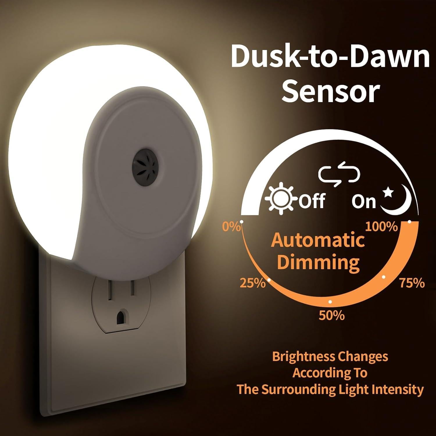 Luces Nocturnas LED MEIHUAXING, 2 Piezas, Sensor Automático