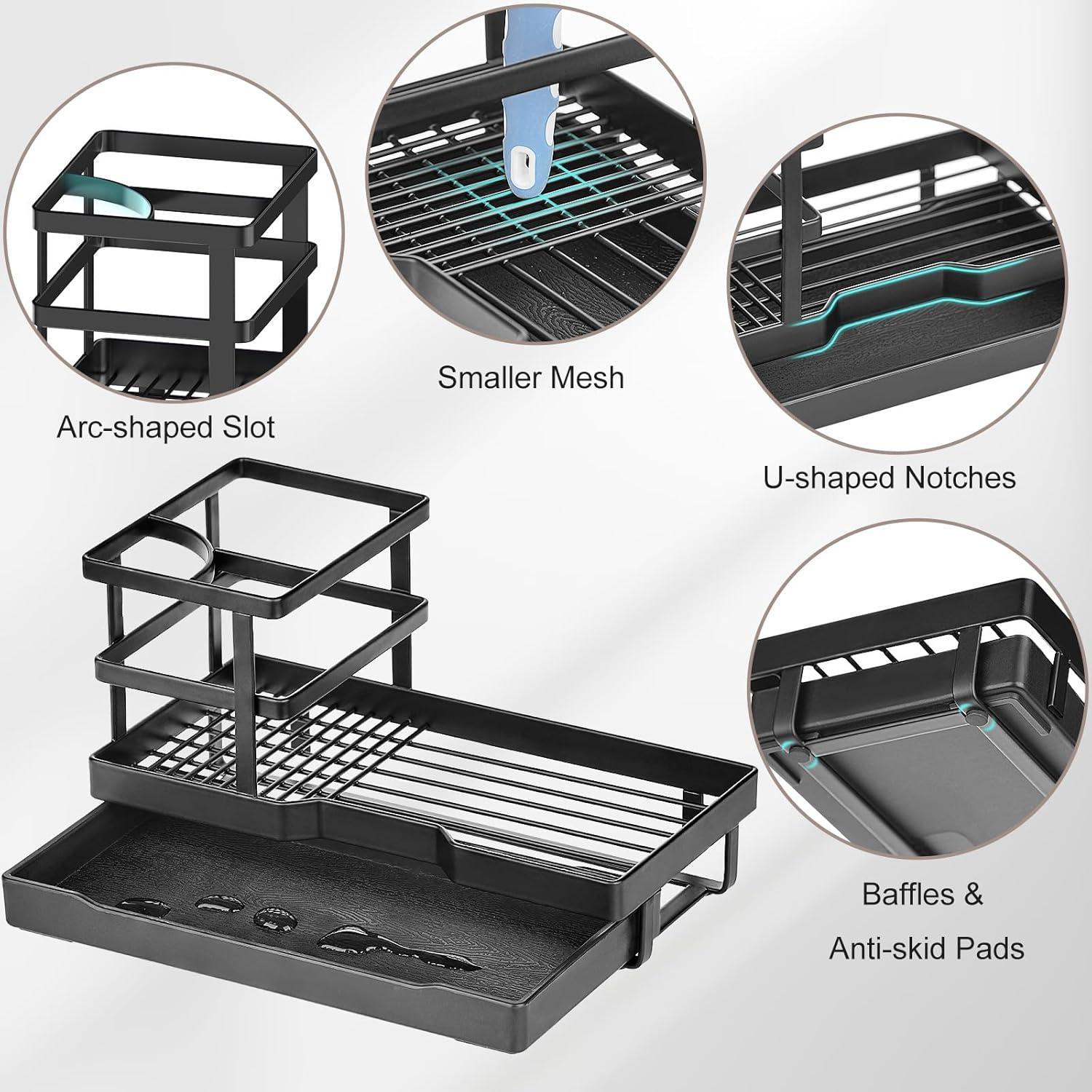 Soporte para Cepillos de Dientes MYITYARD con Drenaje, Negro