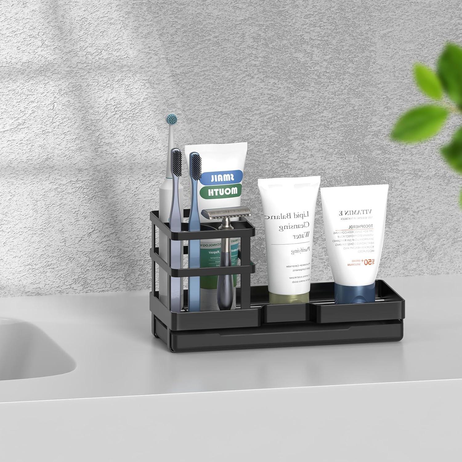 Soporte para Cepillos de Dientes MYITYARD con Drenaje, Negro