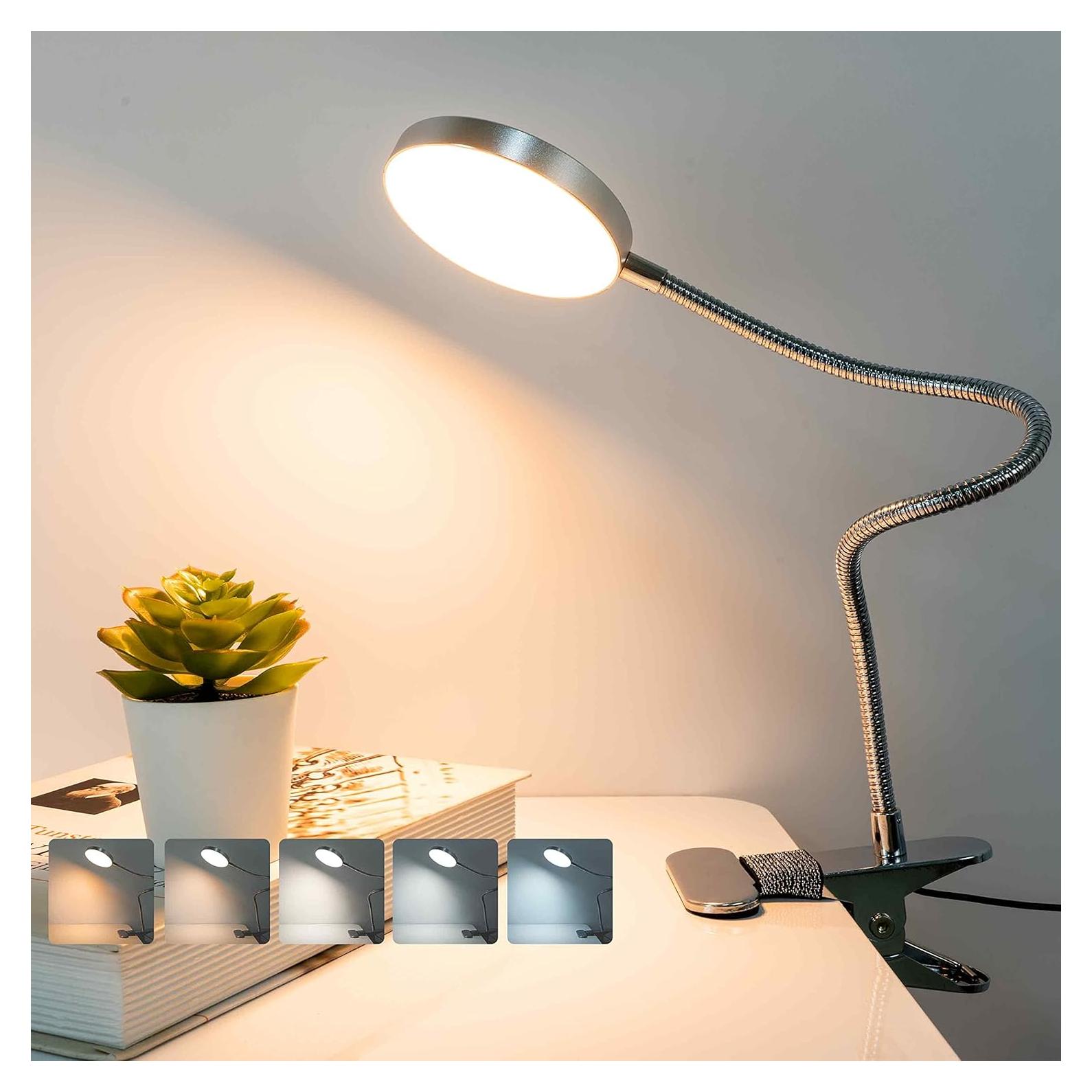 Lámpara de lectura con clip LiFMIRA 10 niveles brillo 5 modos color