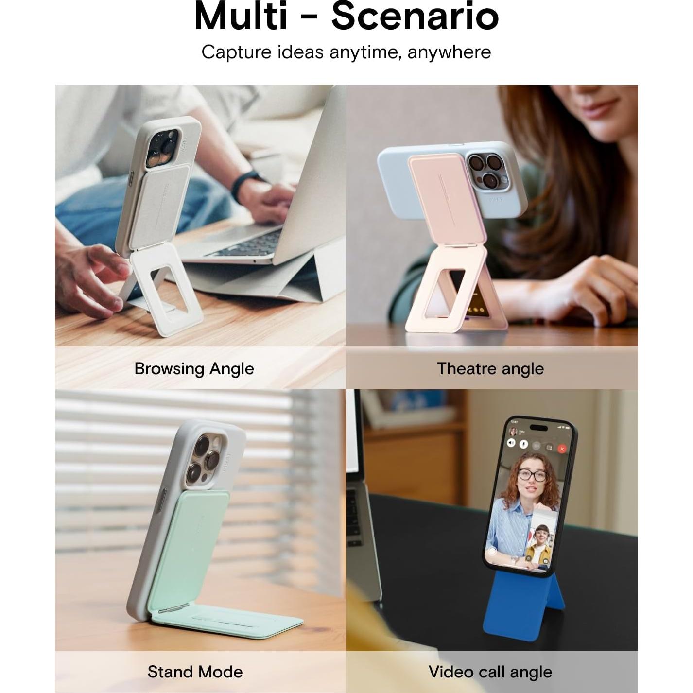 Soporte Trípode Magnético MOFT Rosa para Teléfono Ajustable