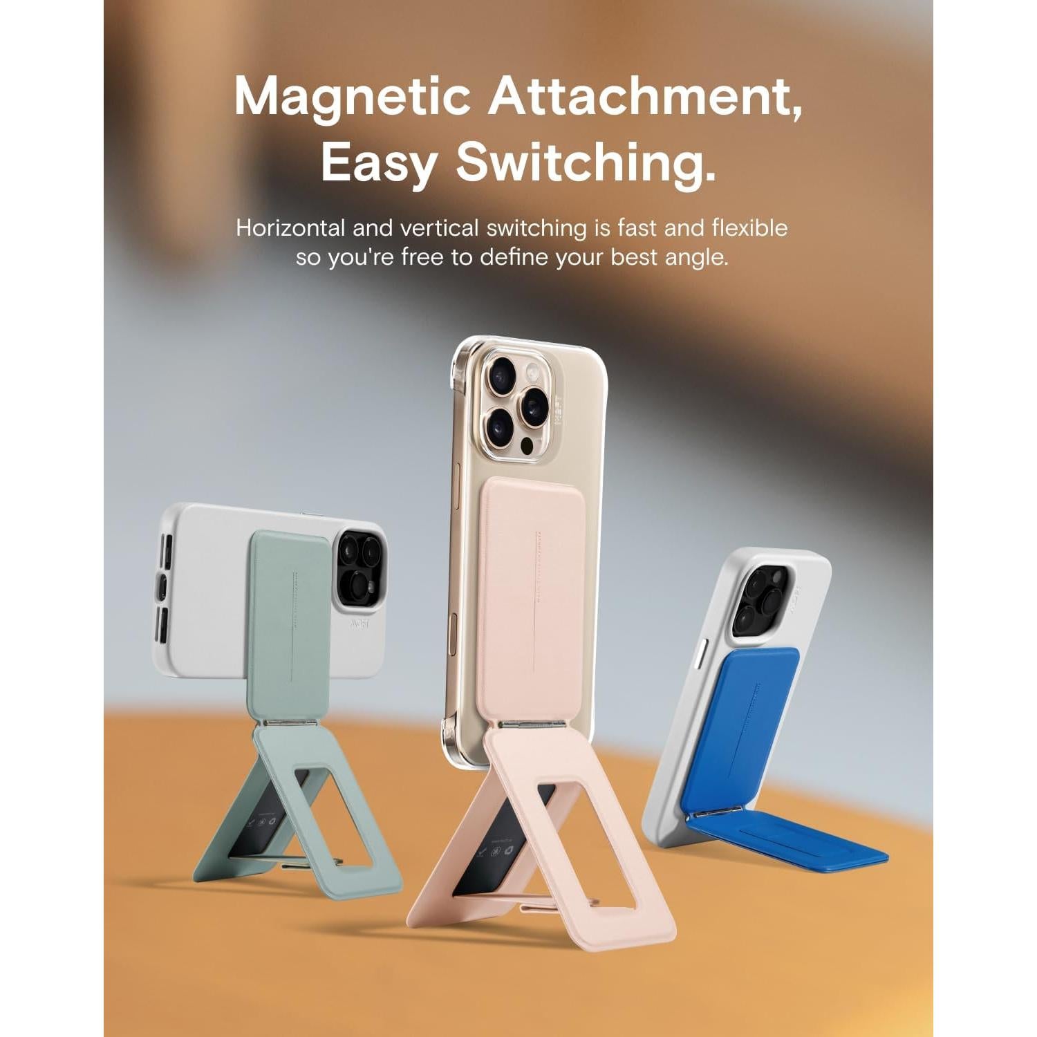 Soporte Trípode Magnético MOFT Rosa para Teléfono Ajustable