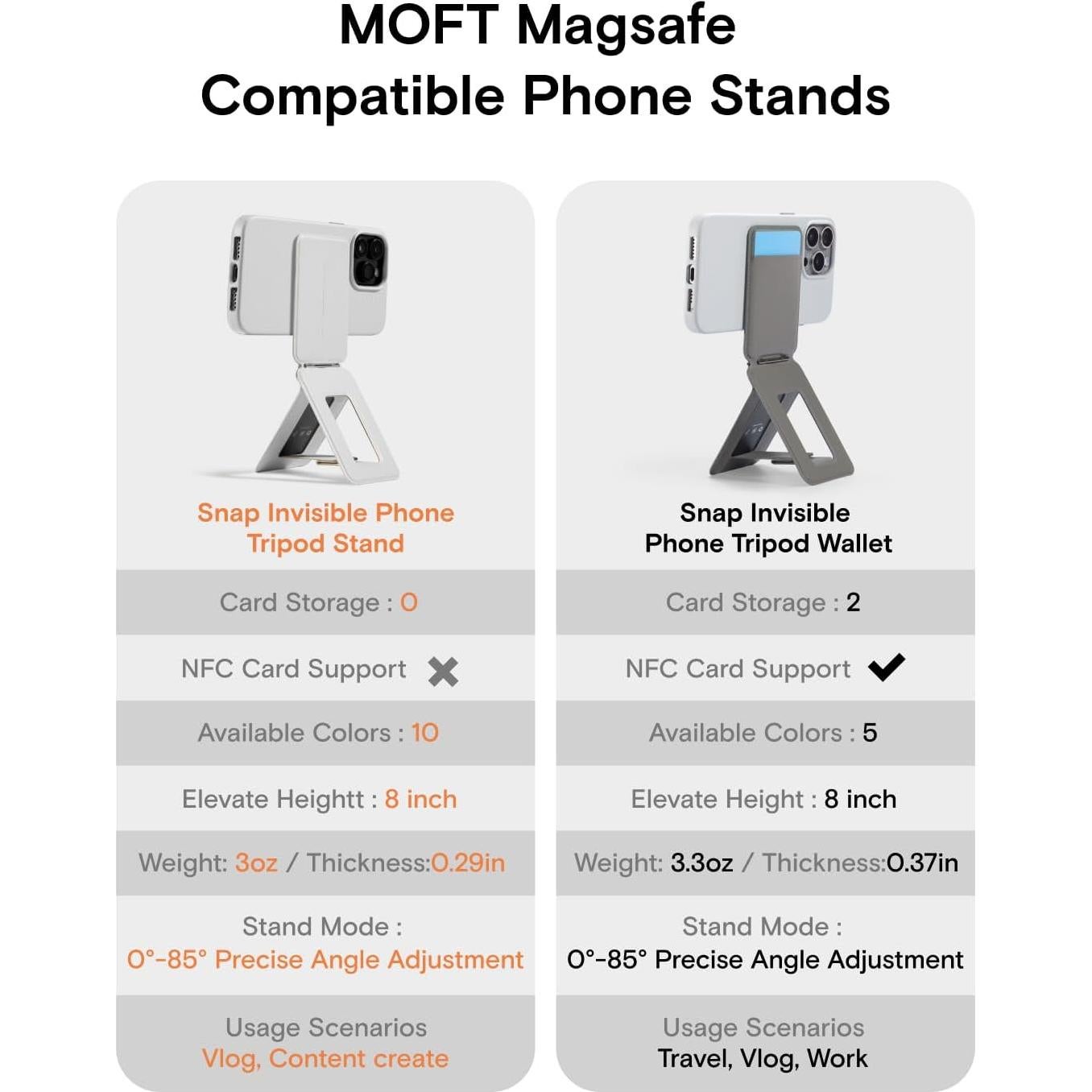 Soporte Trípode Magnético MOFT Rosa para Teléfono Ajustable