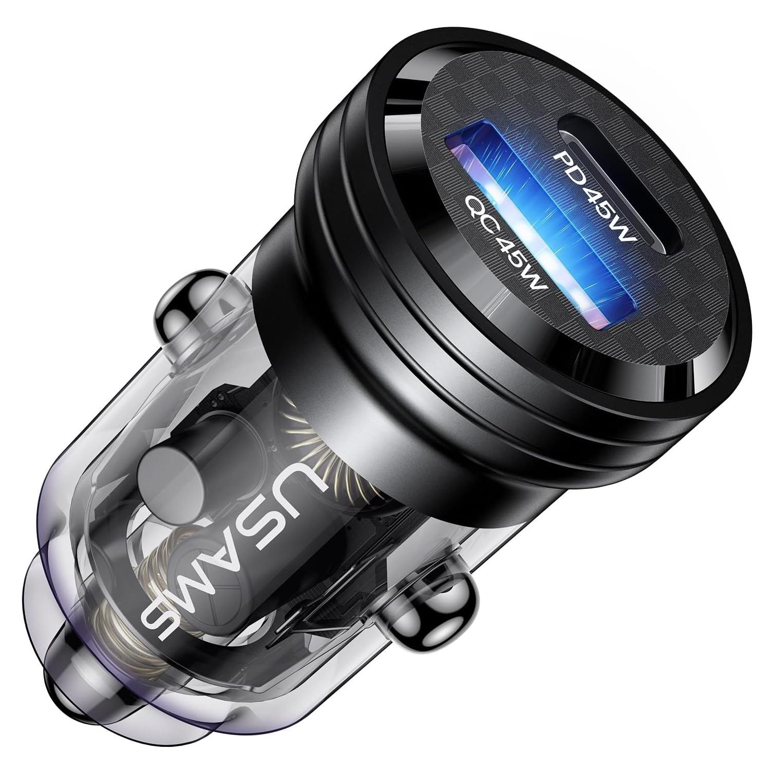 Cargador de Coche USB C 90W Pluggify con Carga Rápida PD y QC