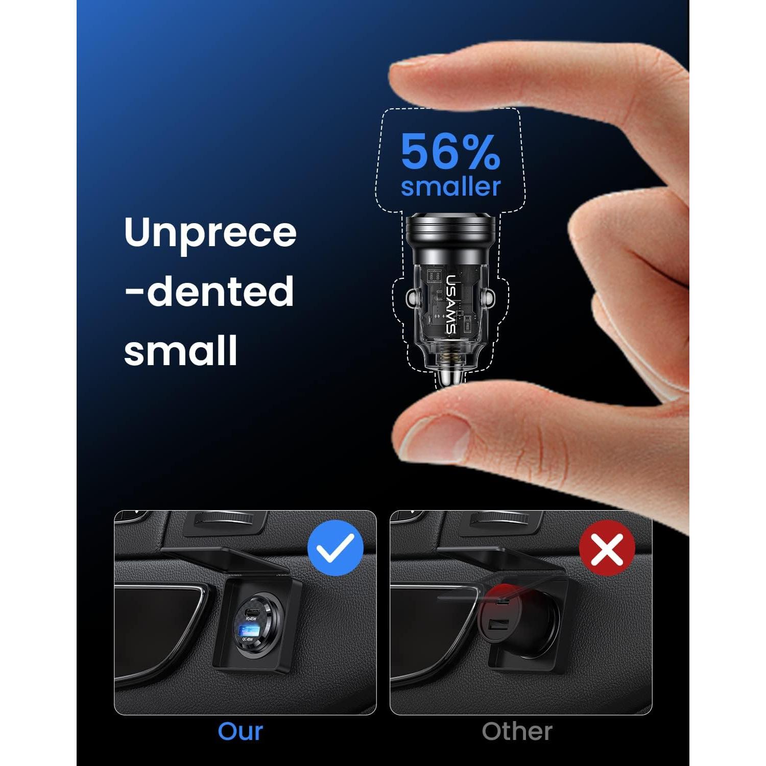 Cargador de Coche USB C 90W Pluggify con Carga Rápida PD y QC