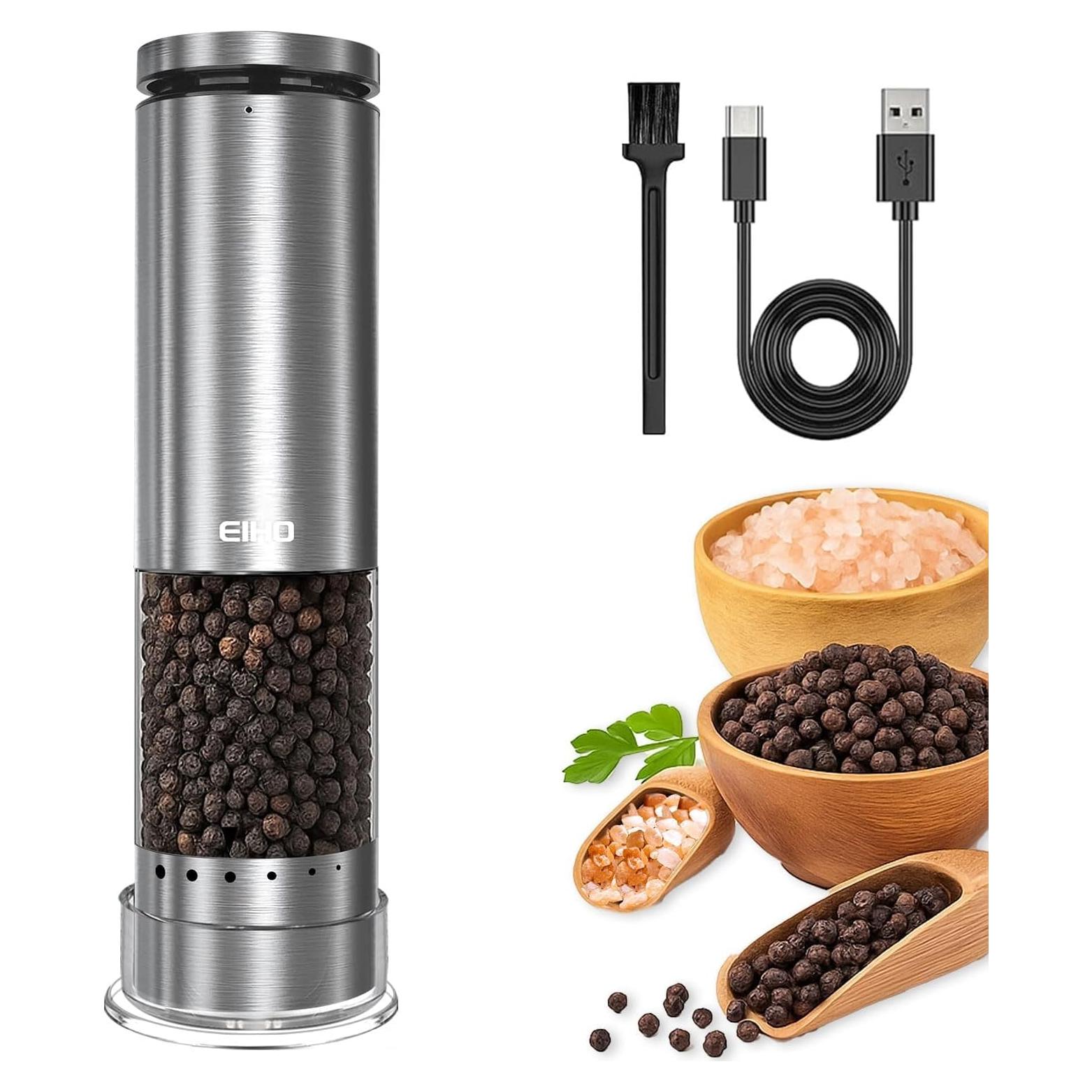 Juego de Molinillos Eléctricos de Sal y Pimienta EIHO 95ml