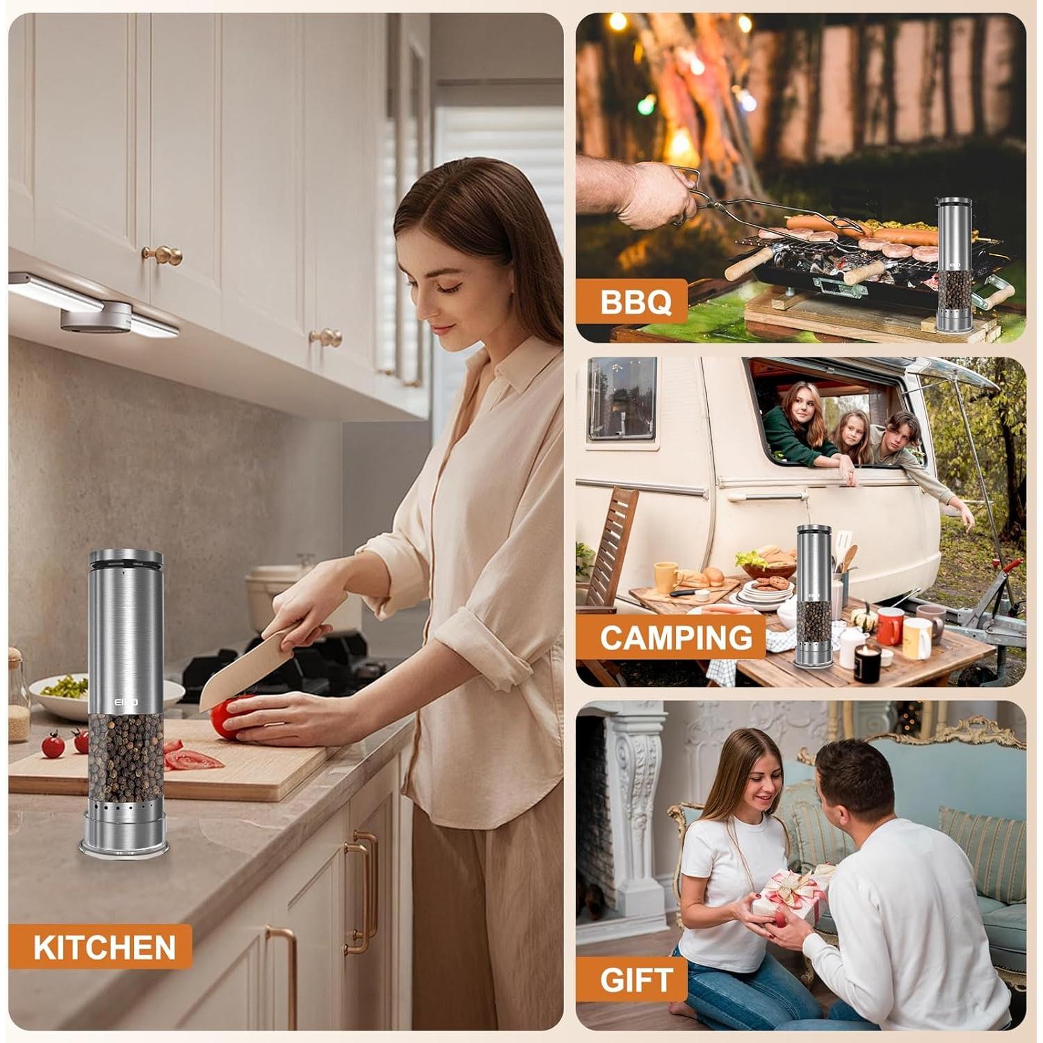 Juego de Molinillos Eléctricos de Sal y Pimienta EIHO 95ml