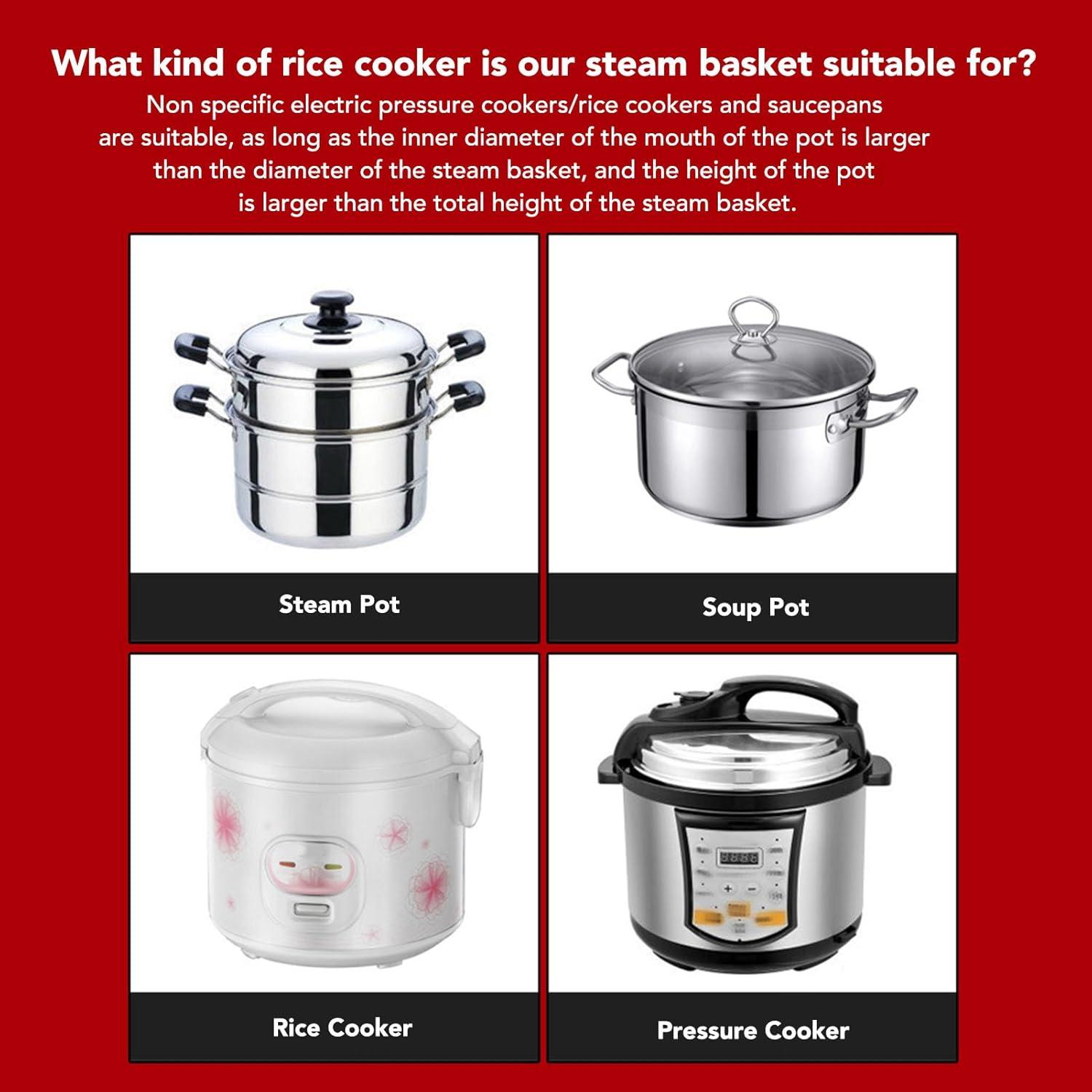 Cesta de Vapor de Acero Inoxidable Fockety 13.8cm con Mango