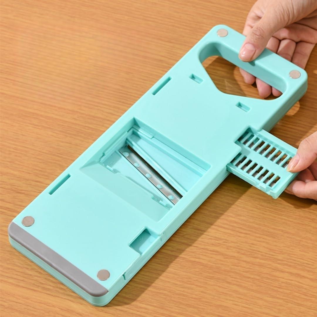 Rebanador Mandolina Chfcokmss FS-6&1 Verde, Acero Inoxidable