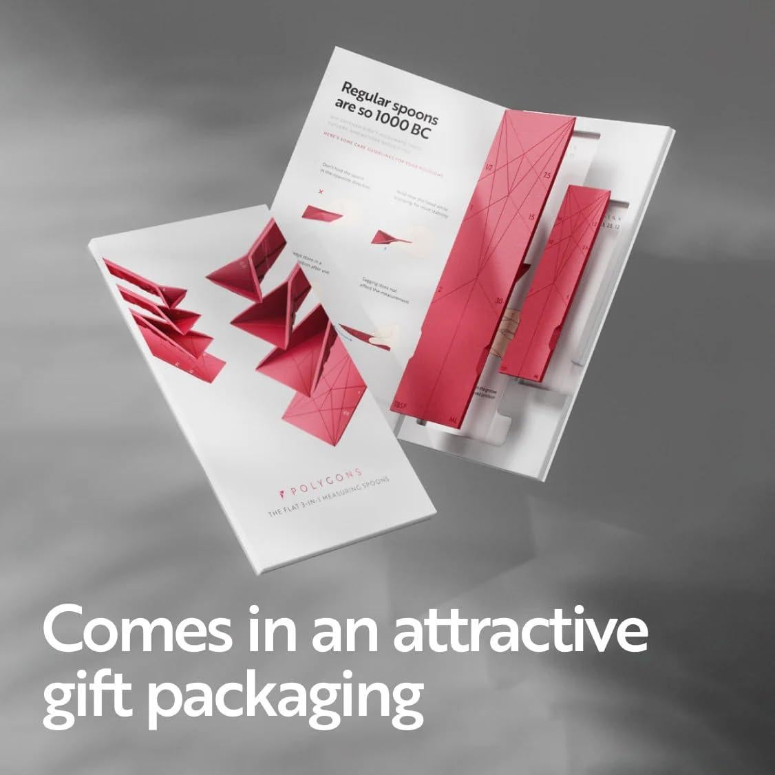 Cucharas Medidoras Plegables Polygons 6-en-1 Negro