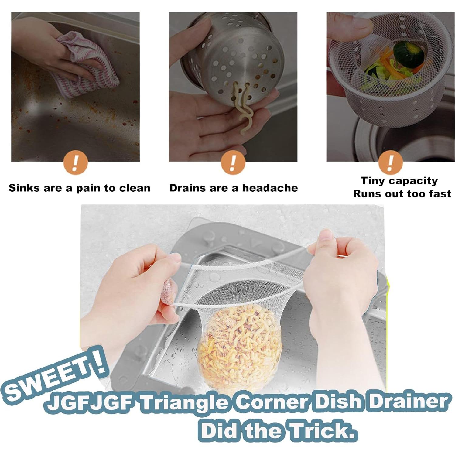 Colador de Fregadero JGFJGF Ajustable con 100 Bolsas de Malla