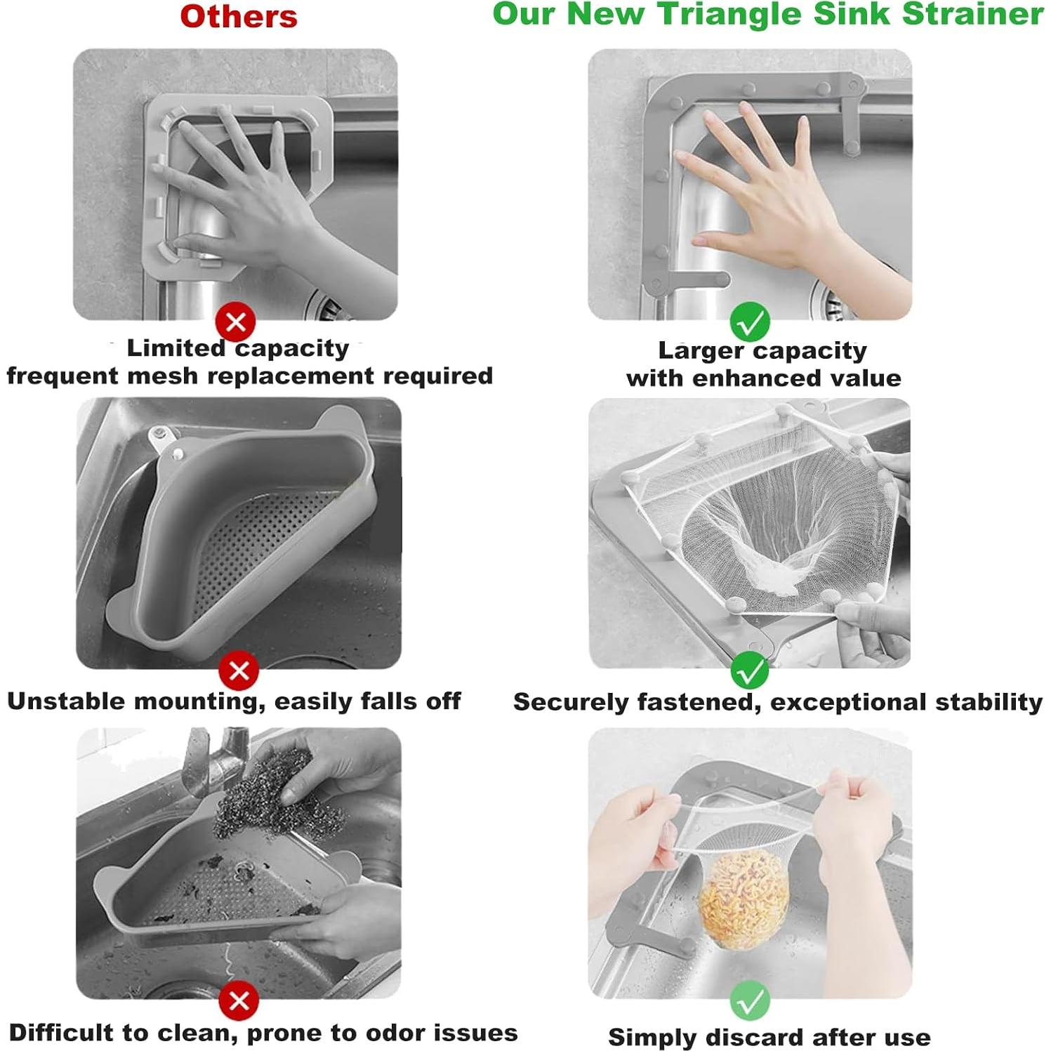 Colador de Fregadero JGFJGF Ajustable con 100 Bolsas de Malla