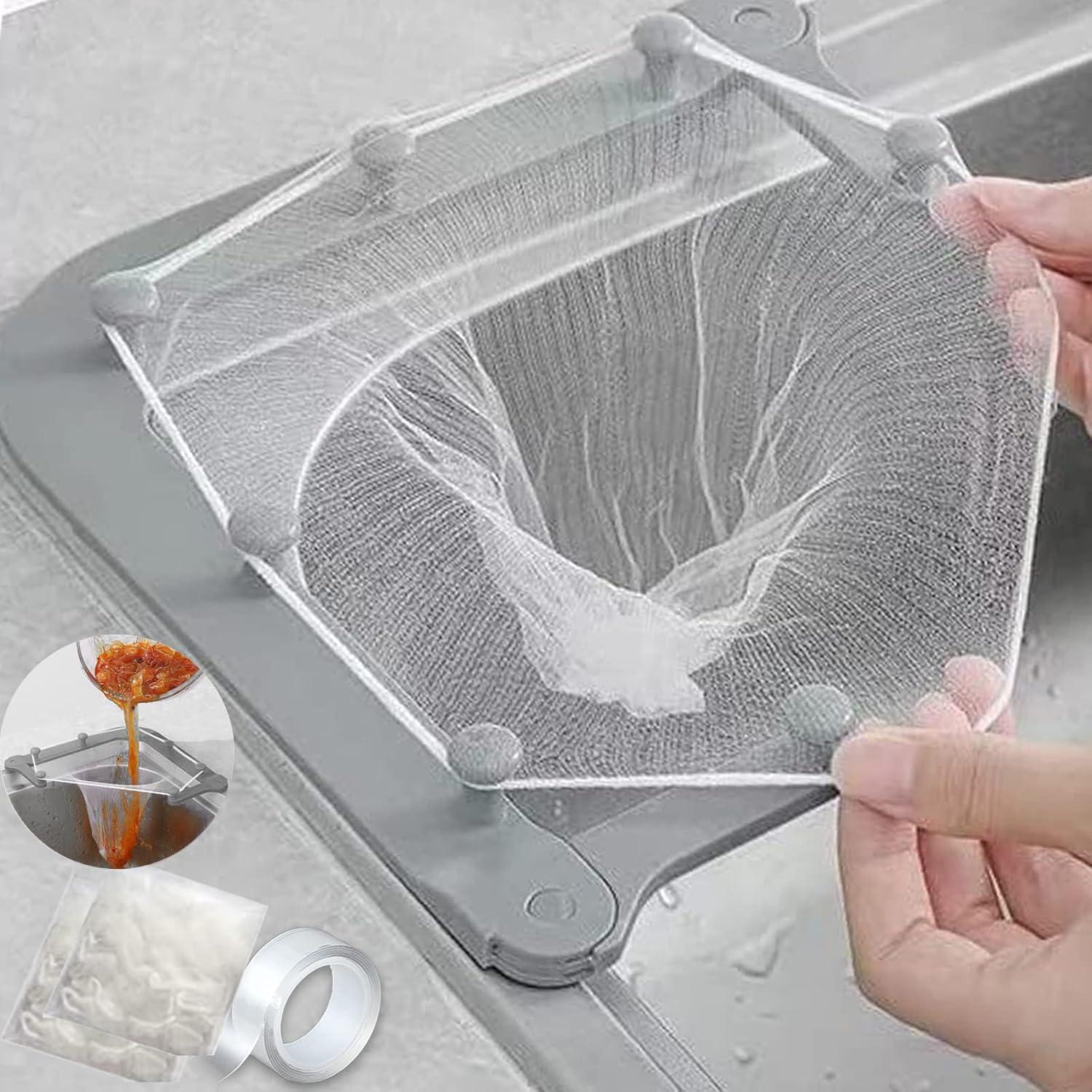 Colador de Fregadero JGFJGF Ajustable con 100 Bolsas de Malla