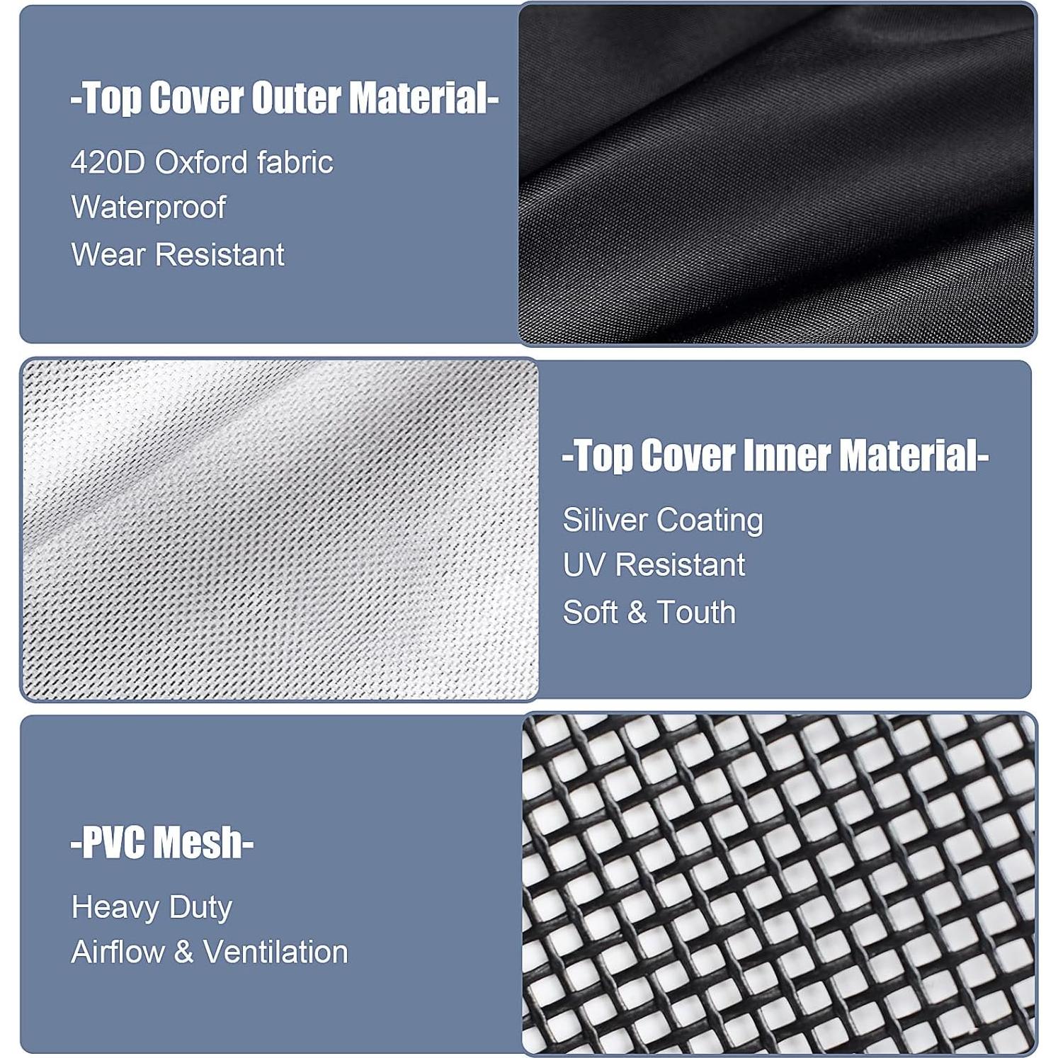 Cubierta de Aire Acondicionado Exterior SUNICO 61x61x76 cm Negra