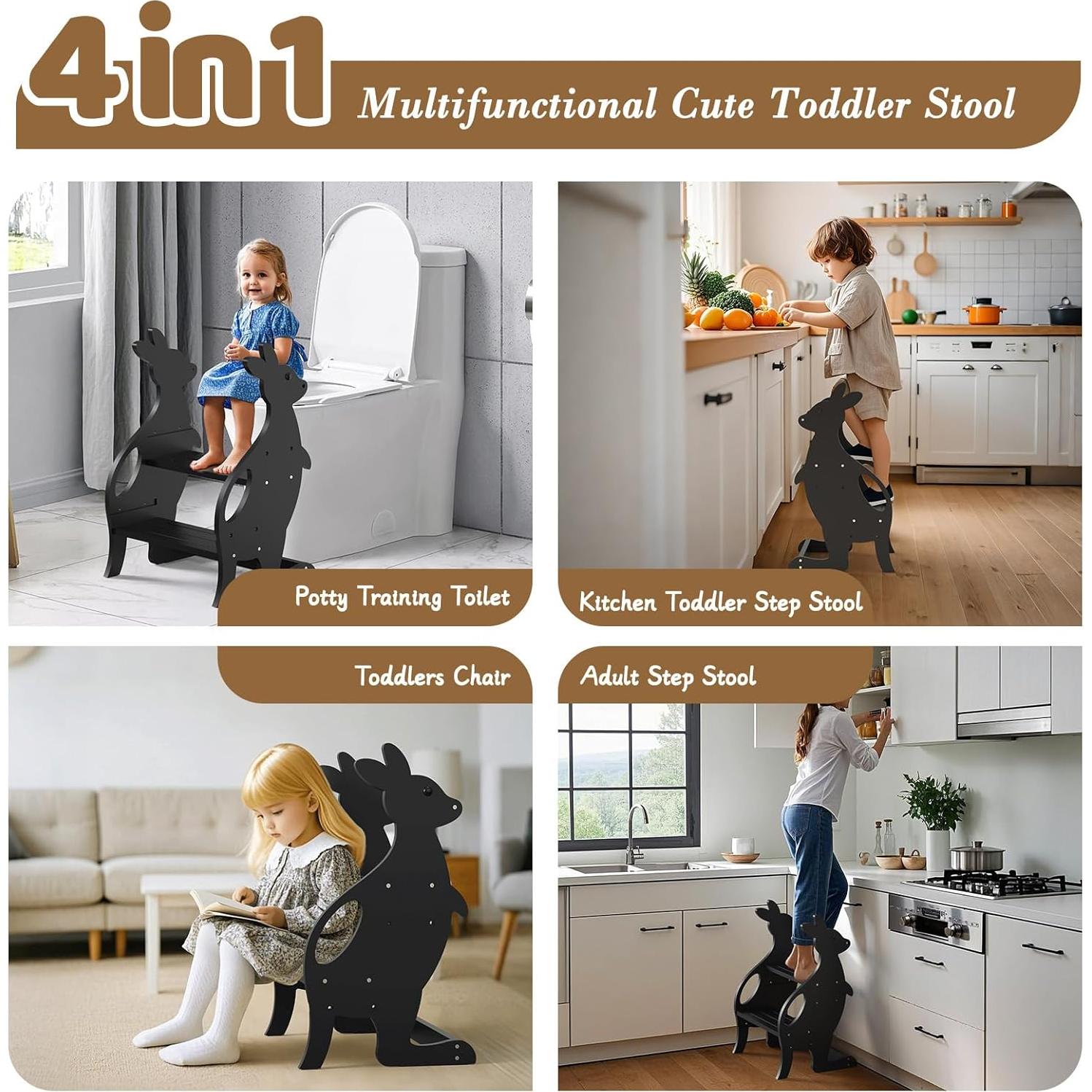 Escalera de 2 Pasos BueDeHai para Niños - Ajustable y Segura