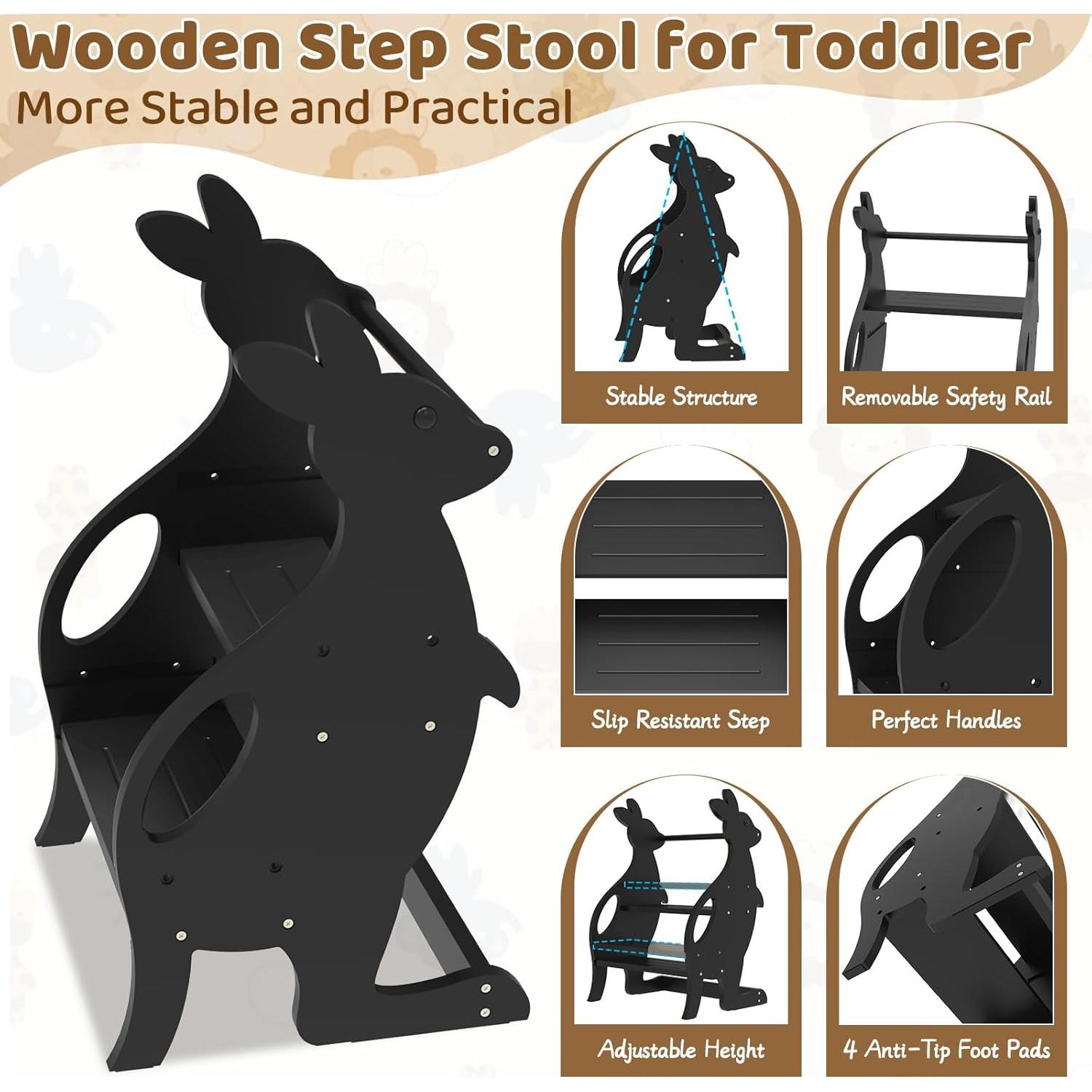 Escalera de 2 Pasos BueDeHai para Niños - Ajustable y Segura