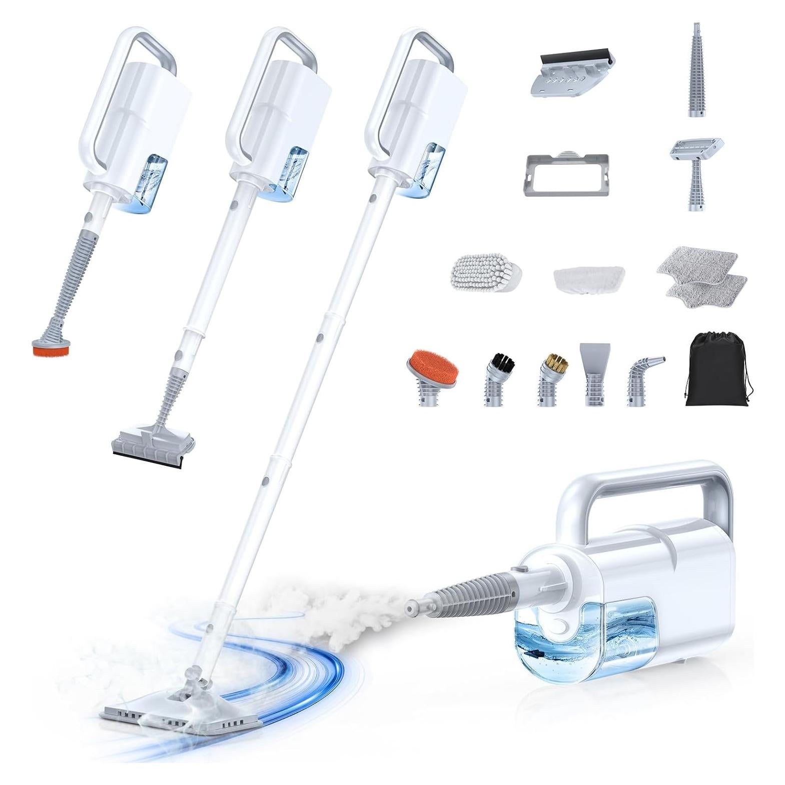 Mopa de Vapor LABIGO KS-7883 10-en-1 350ml 1200W Blanco