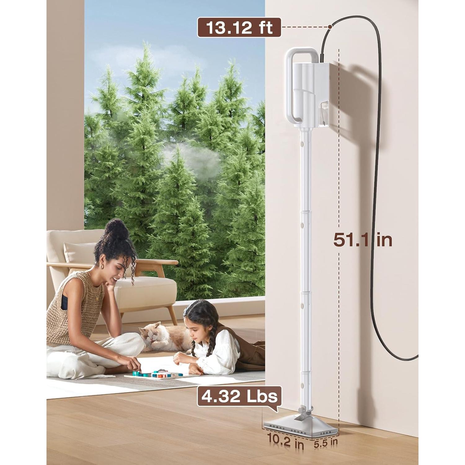 Mopa de Vapor LABIGO KS-7883 10-en-1 350ml 1200W Blanco