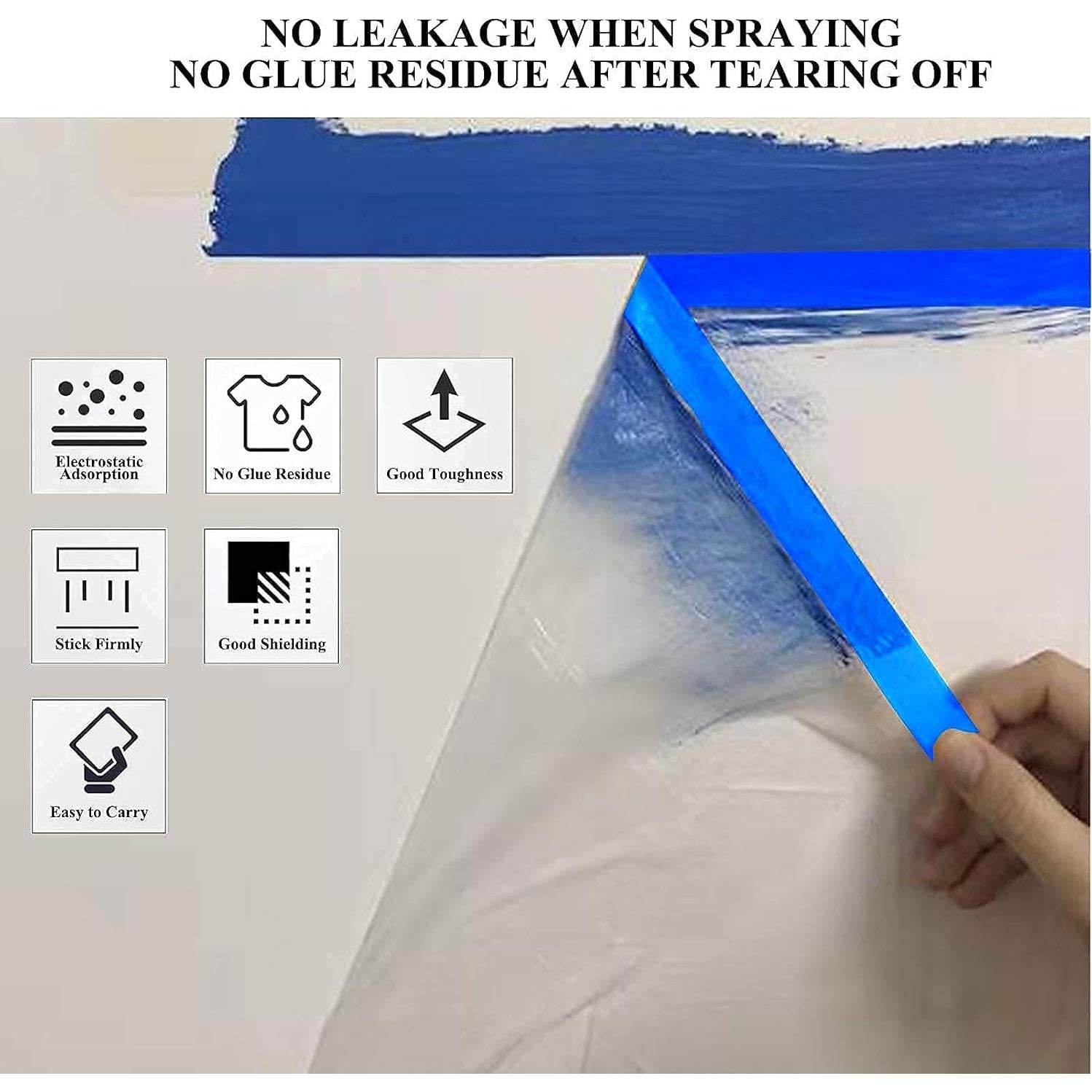 VECOPE Cinta de Tela Protectora con Película Pre-Mascarada 0.61m x 19.81m