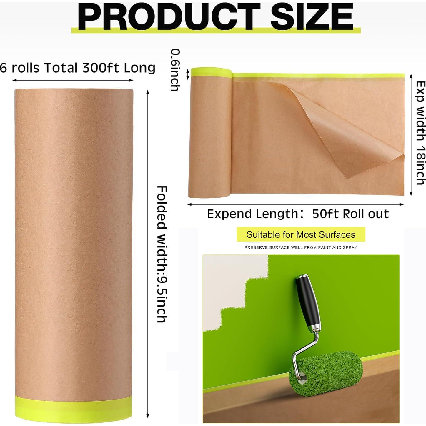 Papel de Enmascarar ZongHan 30cm x 15.2m - 3 Rollos