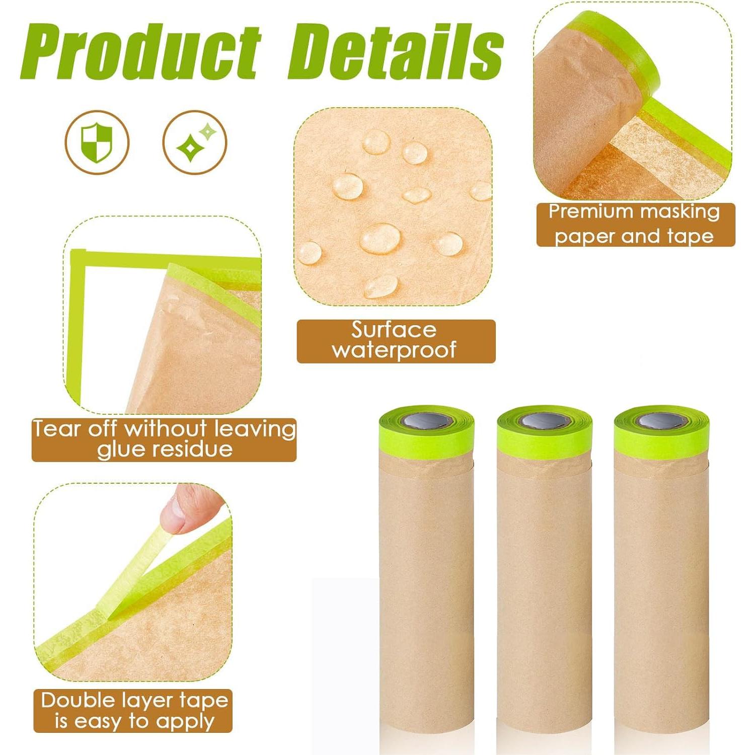 Papel de Enmascarar ZongHan 30cm x 15.2m - 3 Rollos