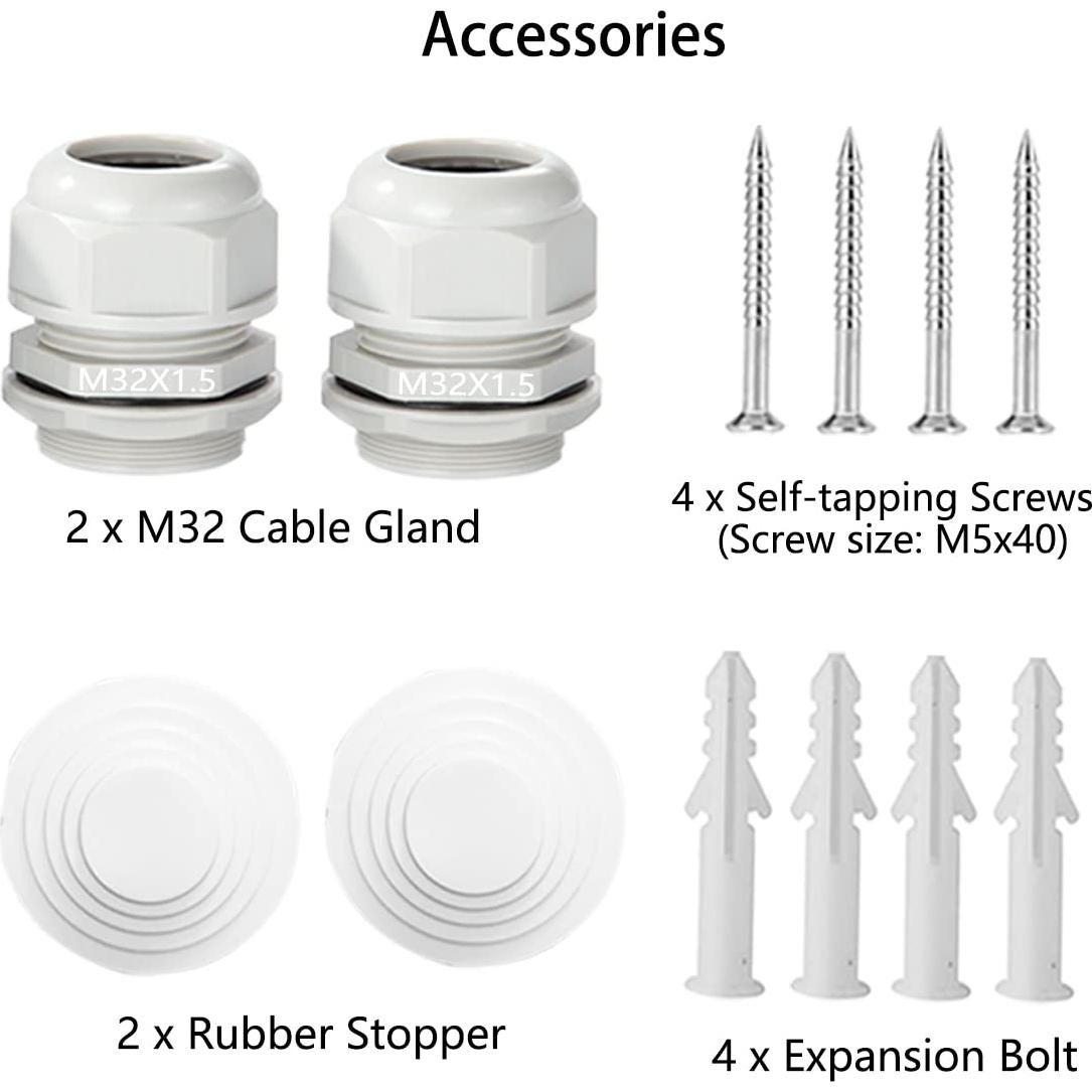 Caja de Conexiones Zulkit IP55 Plástico ABS 20x5 cm
