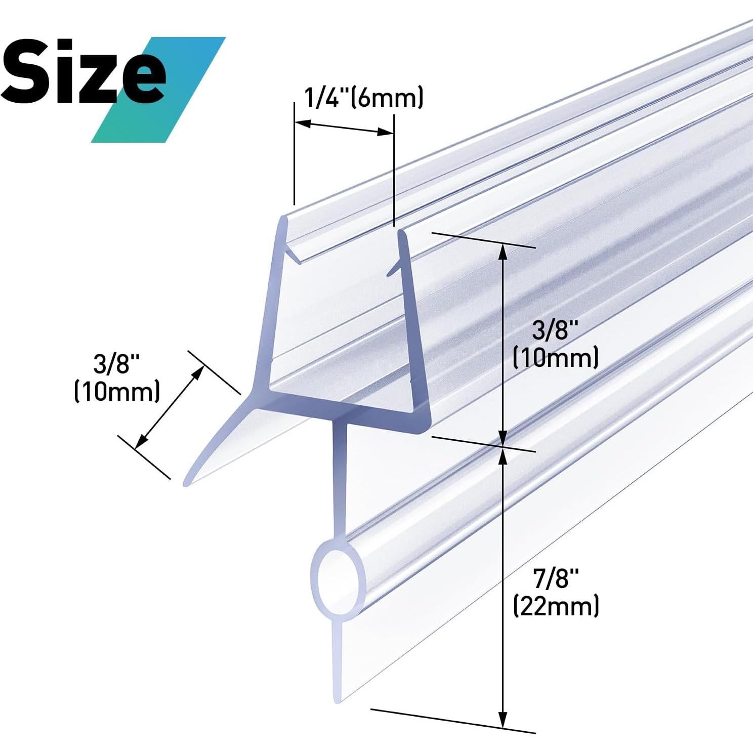Sello Inferior de Puerta de Ducha FCSOTSPS 2 PCS 22mm x 91cm