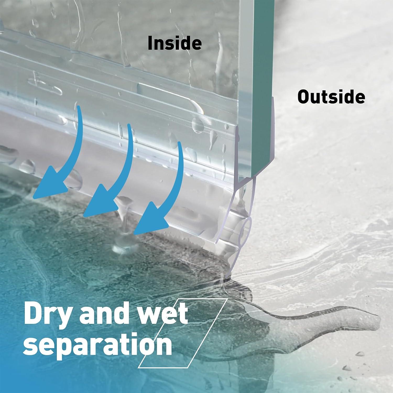 Sello Inferior de Puerta de Ducha FCSOTSPS 2 PCS 22mm x 91cm