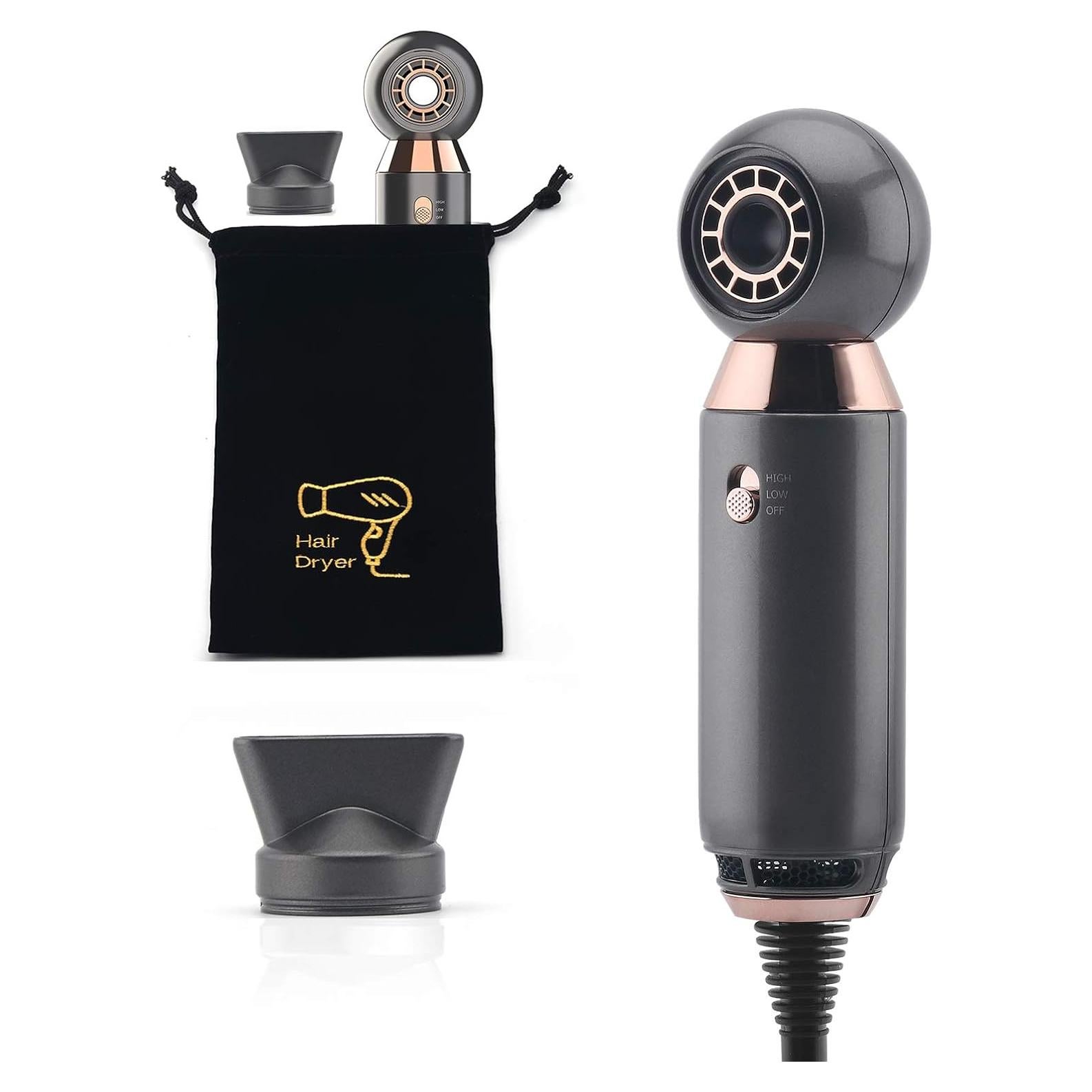 Secador de Pelo Profesional 800W Wenzhou Gris Compacto