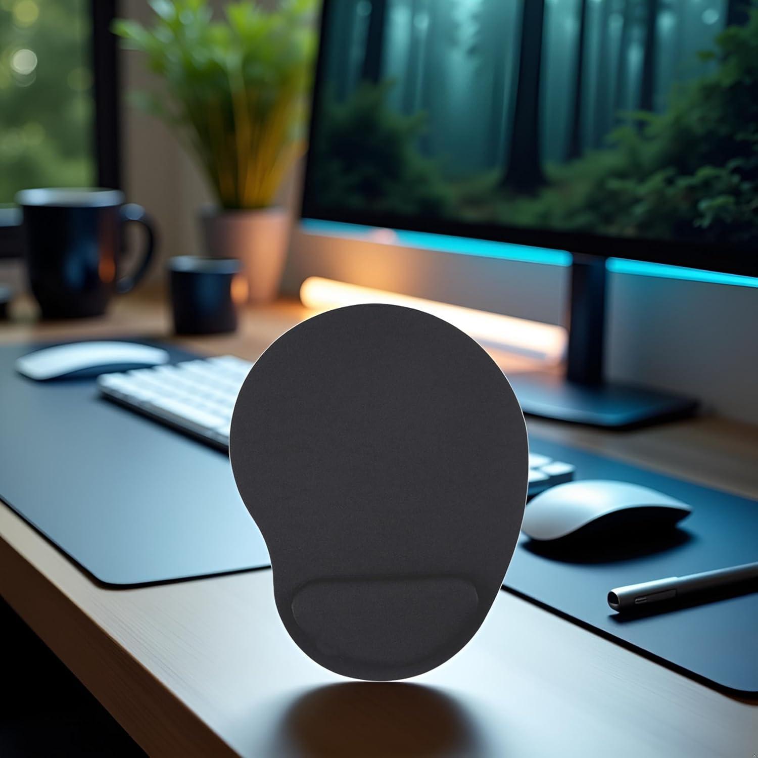 Almohadilla para Ratón ZhangyiHot Negra con Reposamuñecas