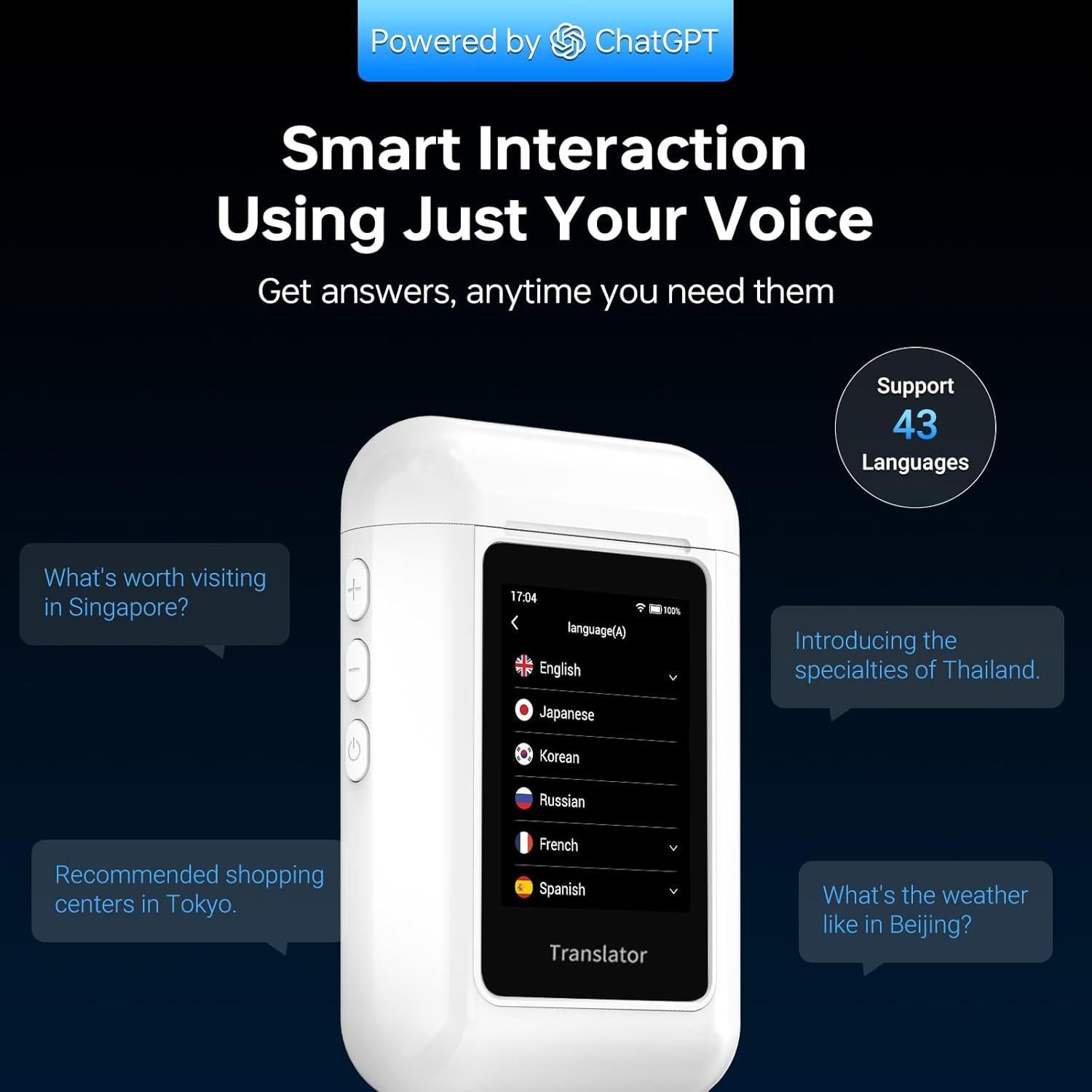 Auriculares Traductores ANFIER A8 AI - Traducción en 144 Idiomas