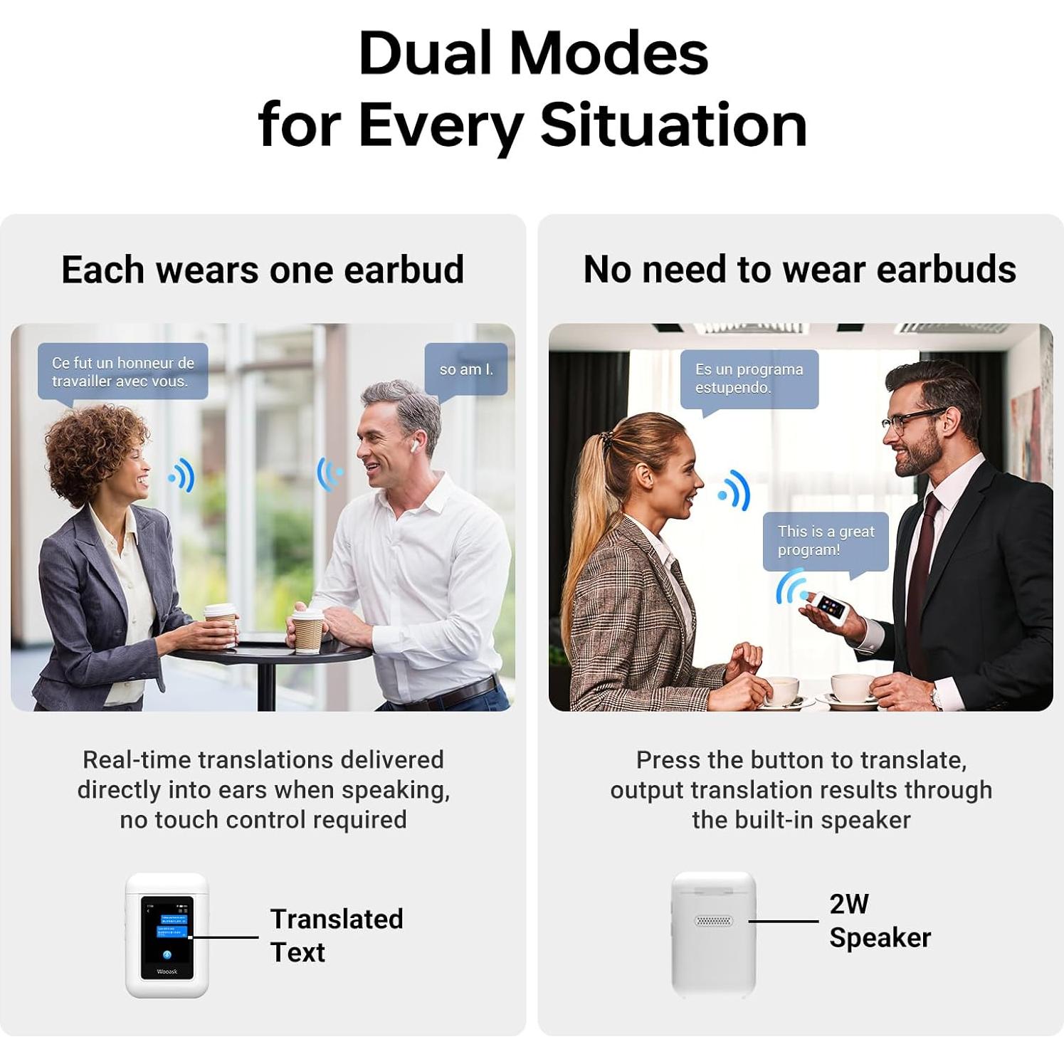 Auriculares Traductores ANFIER A8 AI - Traducción en 144 Idiomas