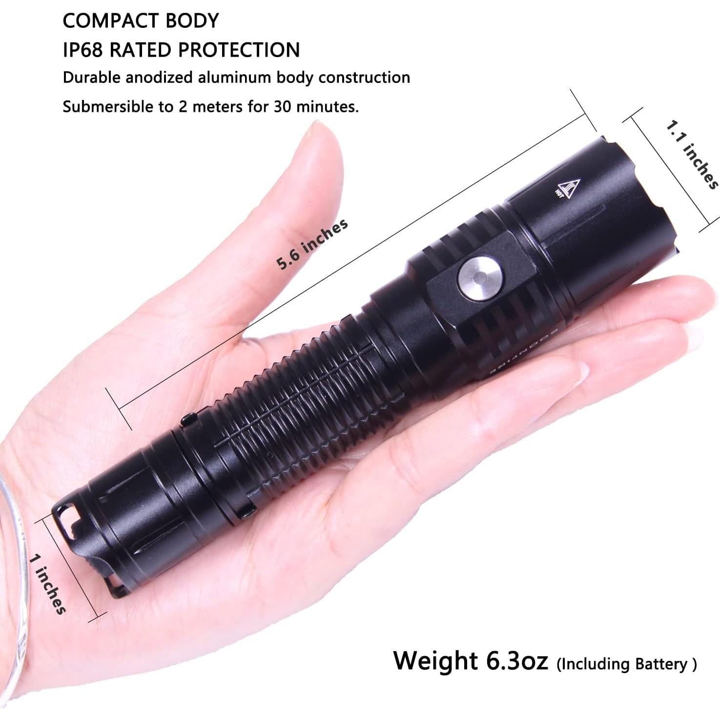 Linterna Táctica LED Soonfire MX75 2530 Lúmenes USB-C