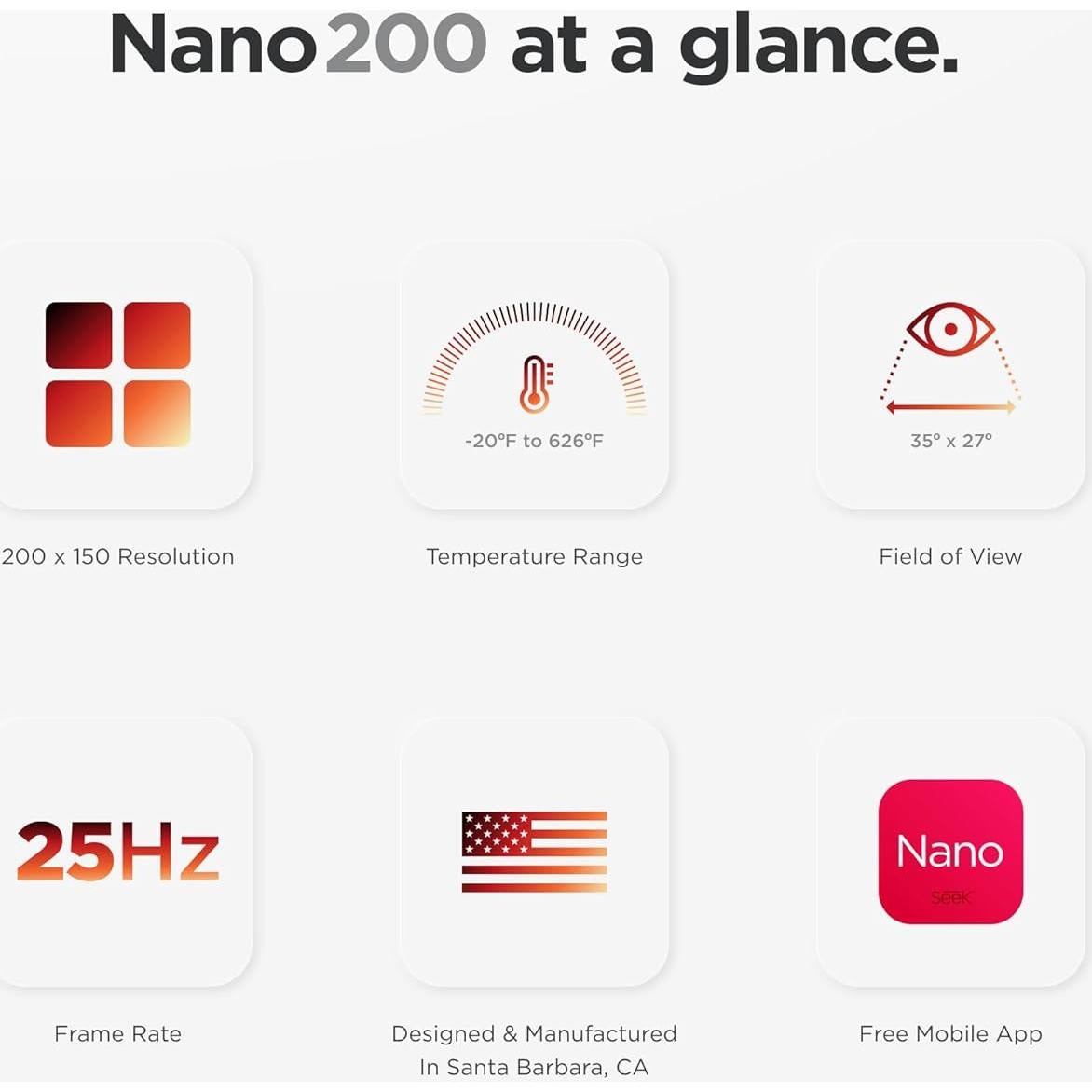 Cámara Térmica Seek Thermal Nano 200 para Android USB-C