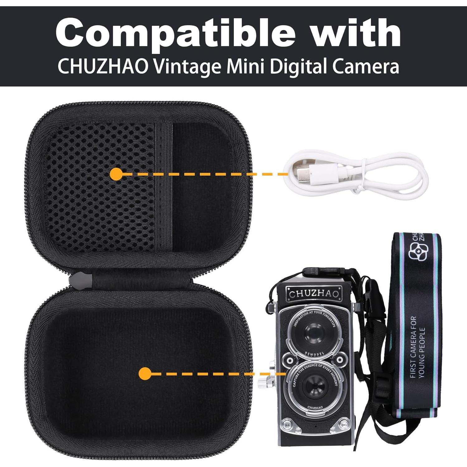 Funda para Cámara Digital Mini Vintage CHUZHAO Negra