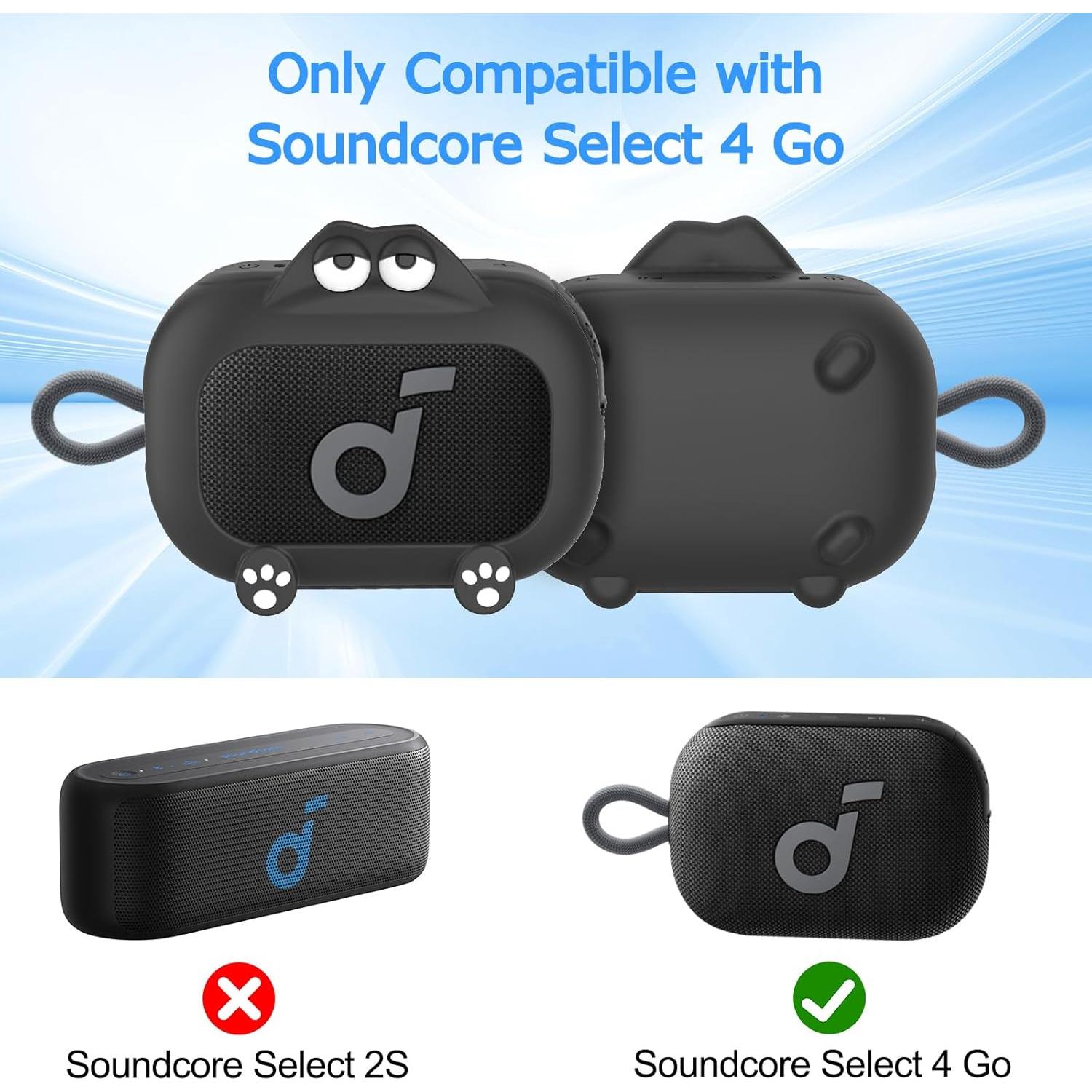 Funda de Silicona Anker Soundcore Select 4 Go - Protección Suave Negra