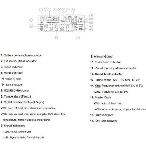 Radio Portátil AM FM SW R108 RADIWOW con DSP y Auriculares