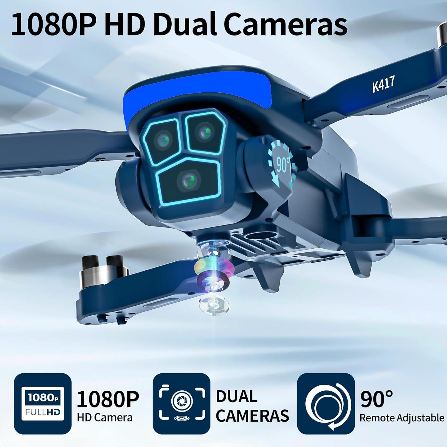 Drone K417 Karuisrc con 2 Cámaras 1080P HD Plegable