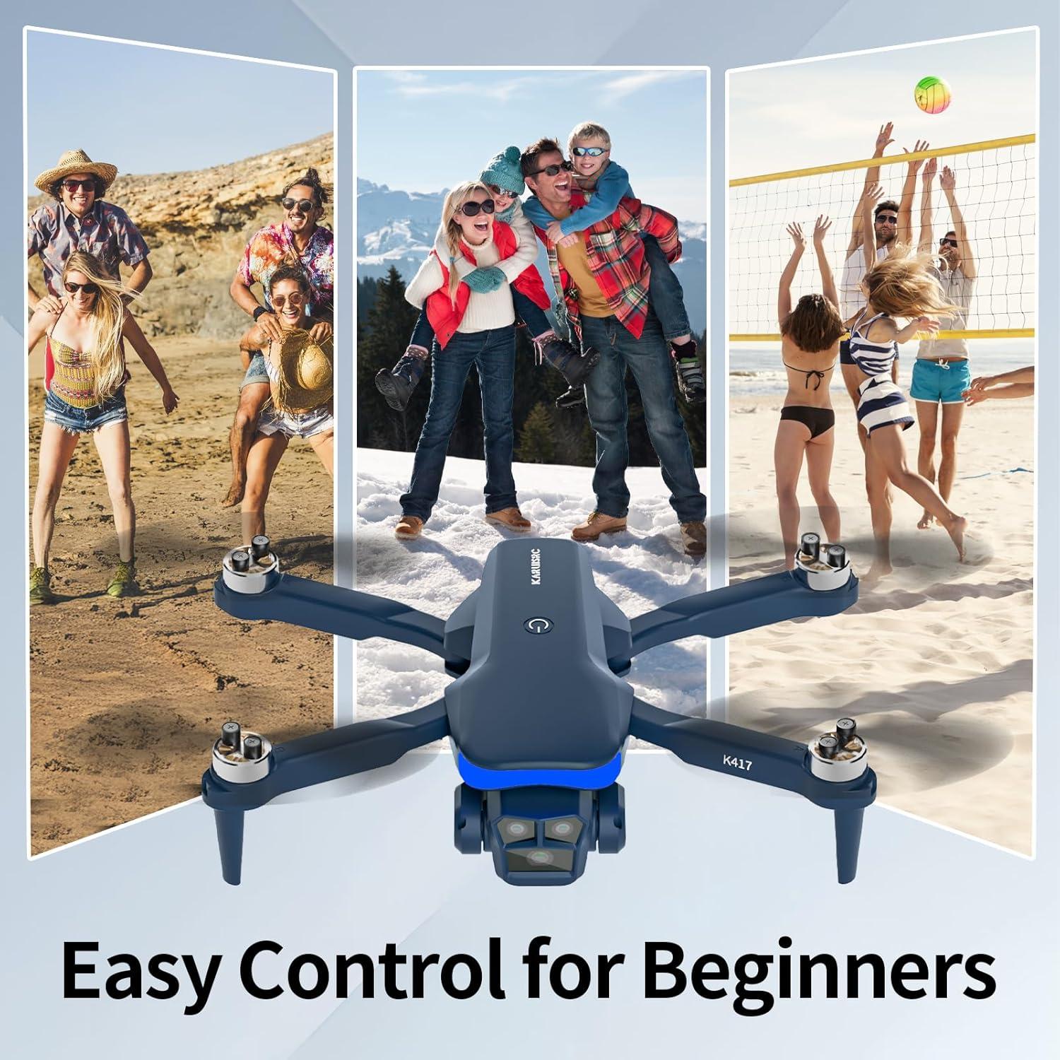 Drone K417 Karuisrc con 2 Cámaras 1080P HD Plegable