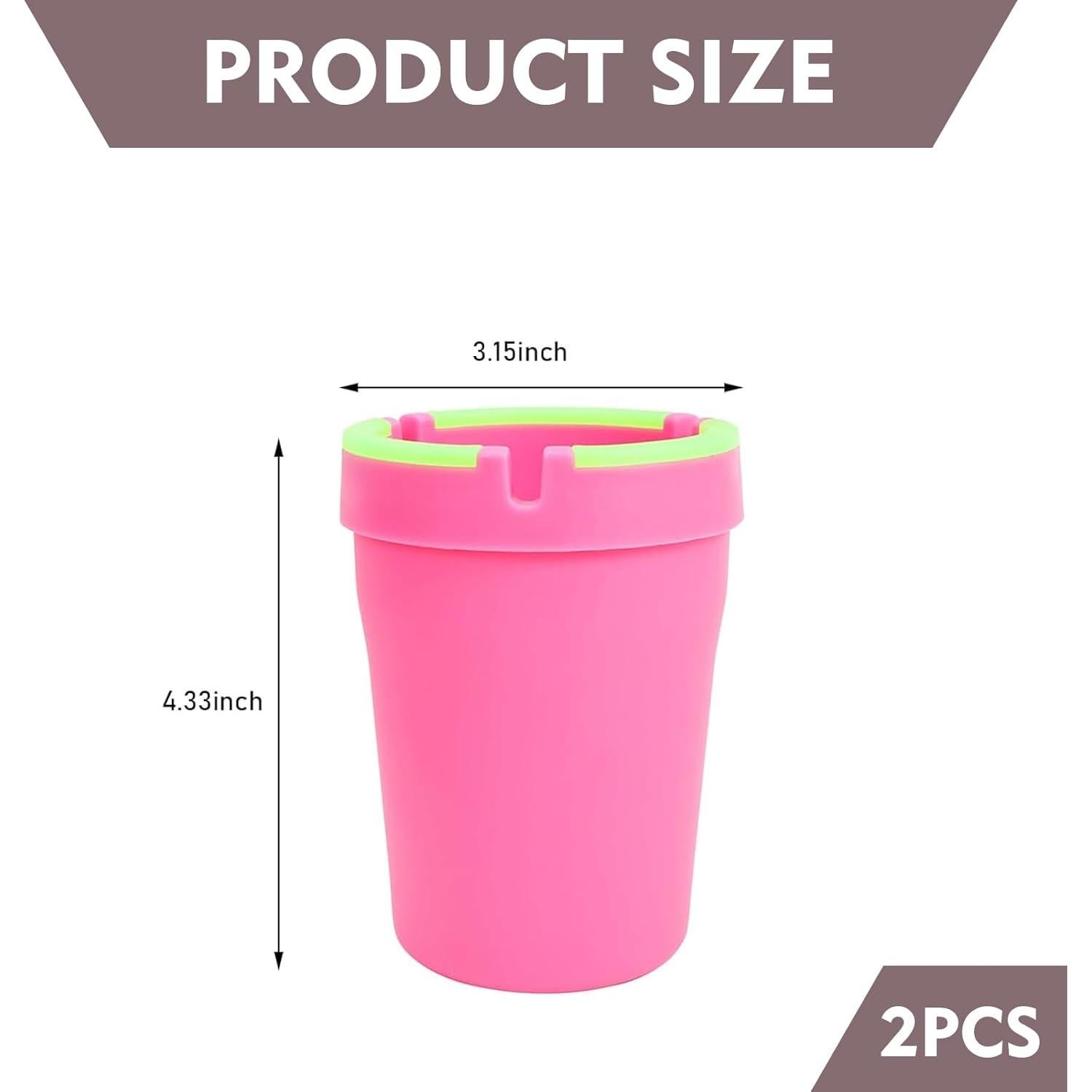 Cenicero de Coche MLY 2 Piezas Sin Humo Rosa a Prueba de Olores