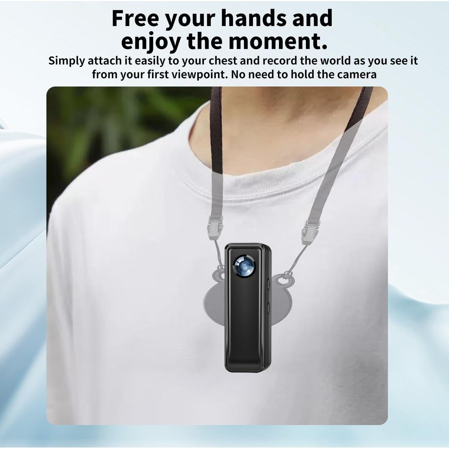 Mini Cámara Corporal 4K HJBDGS A100 con 64GB y Clip Magnético