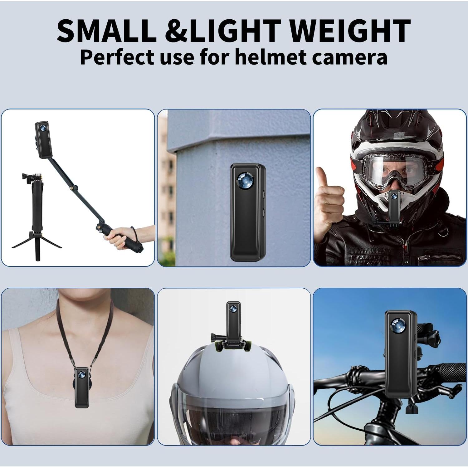 Mini Cámara Corporal 4K HJBDGS A100 con 64GB y Clip Magnético