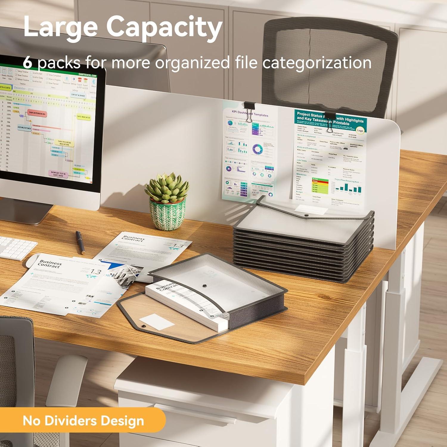 Carpeta Plástica Expandible ABC vida Negra A4 6 Piezas