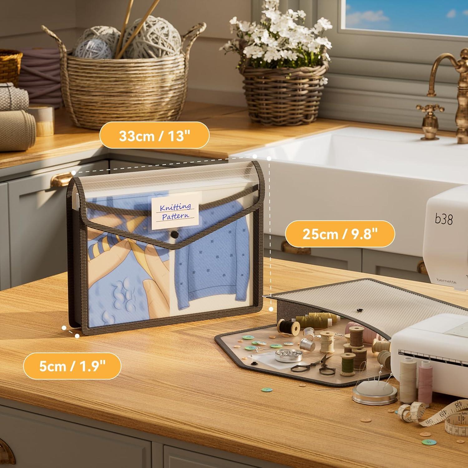 Carpeta Plástica Expandible ABC vida Negra A4 6 Piezas