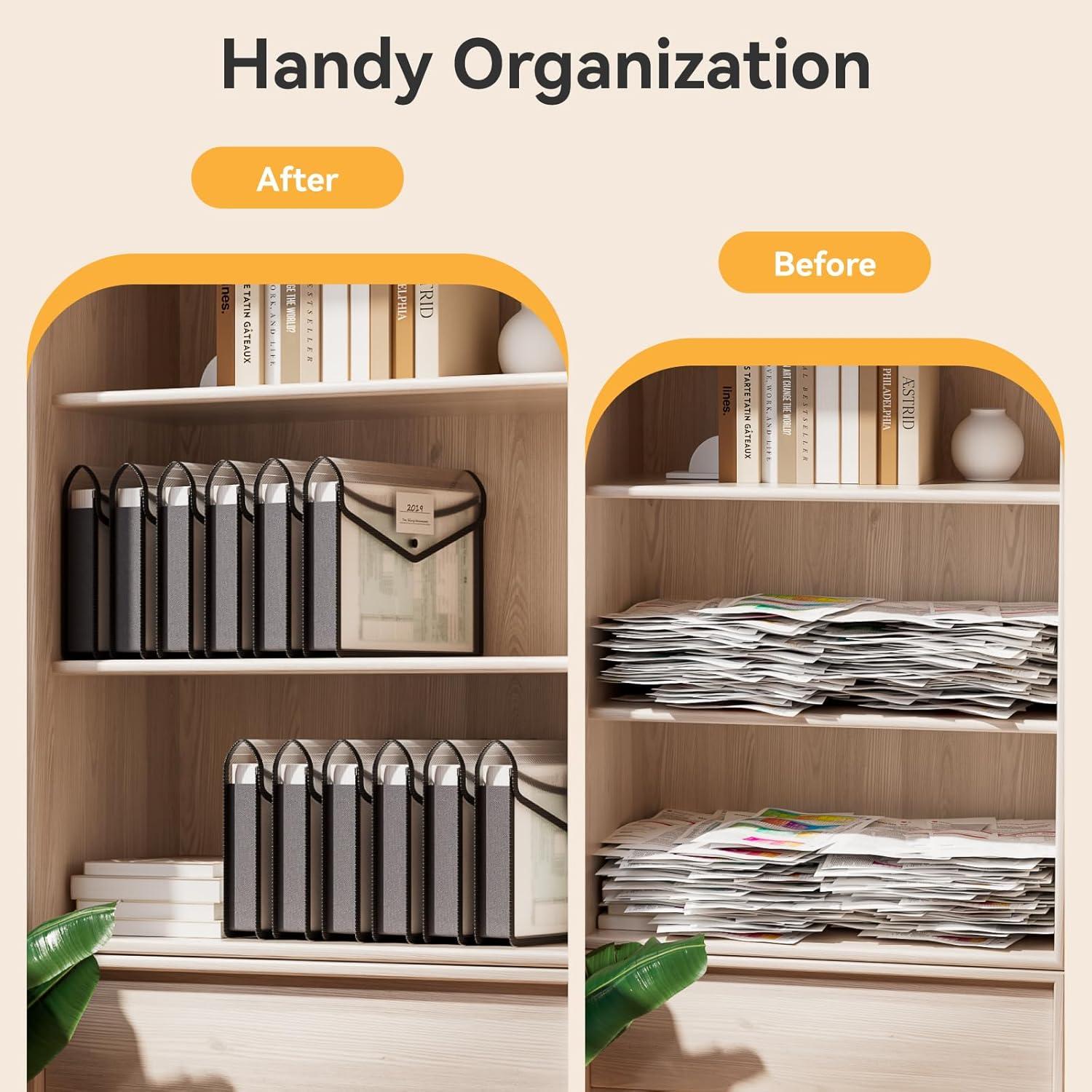 Carpeta Plástica Expandible ABC vida Negra A4 6 Piezas